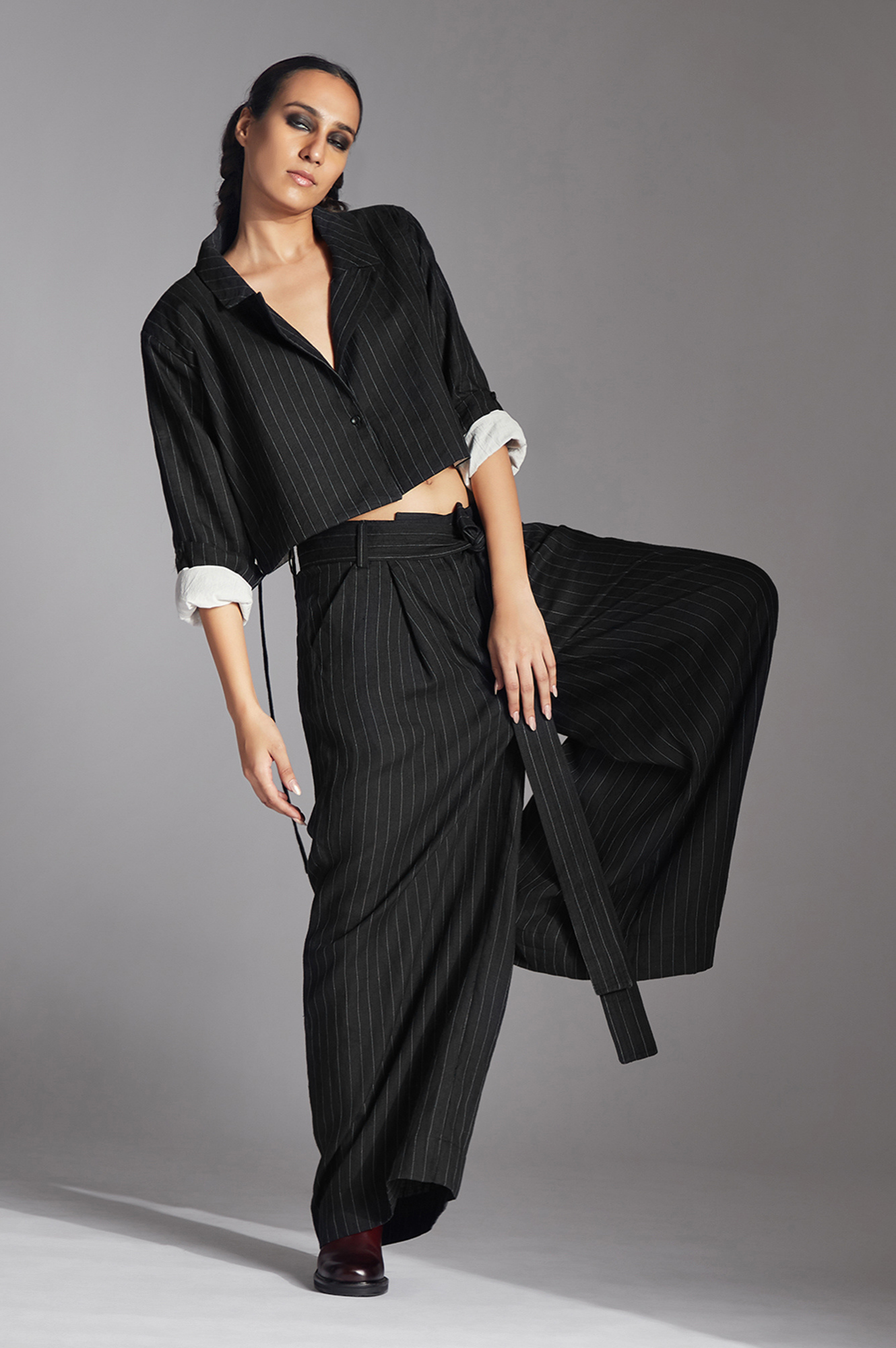 Dustin Trousers in Striped Linen