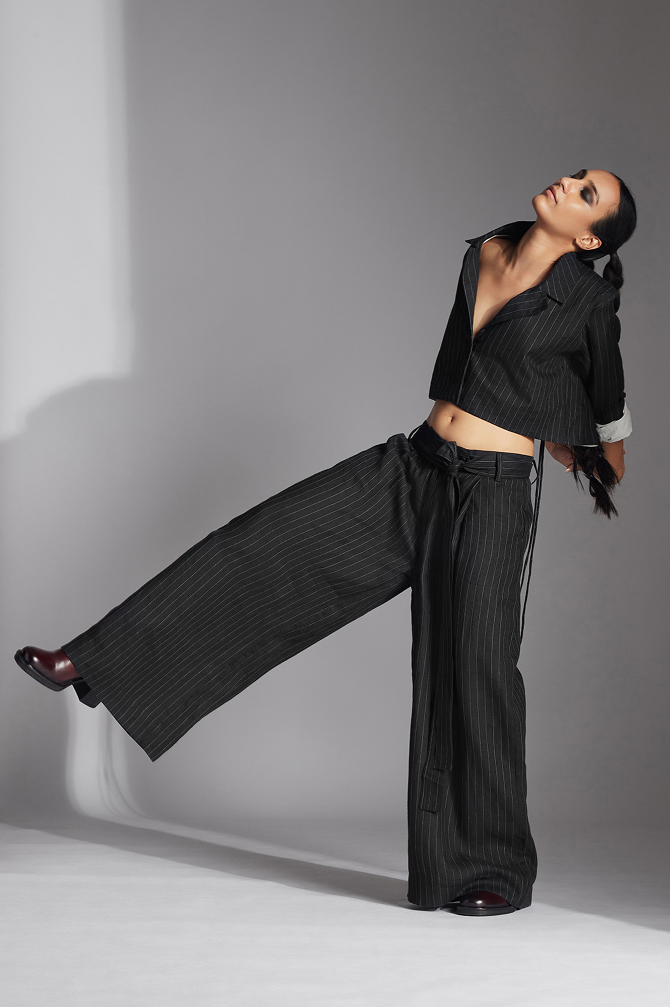 Dustin Trousers in Striped Linen