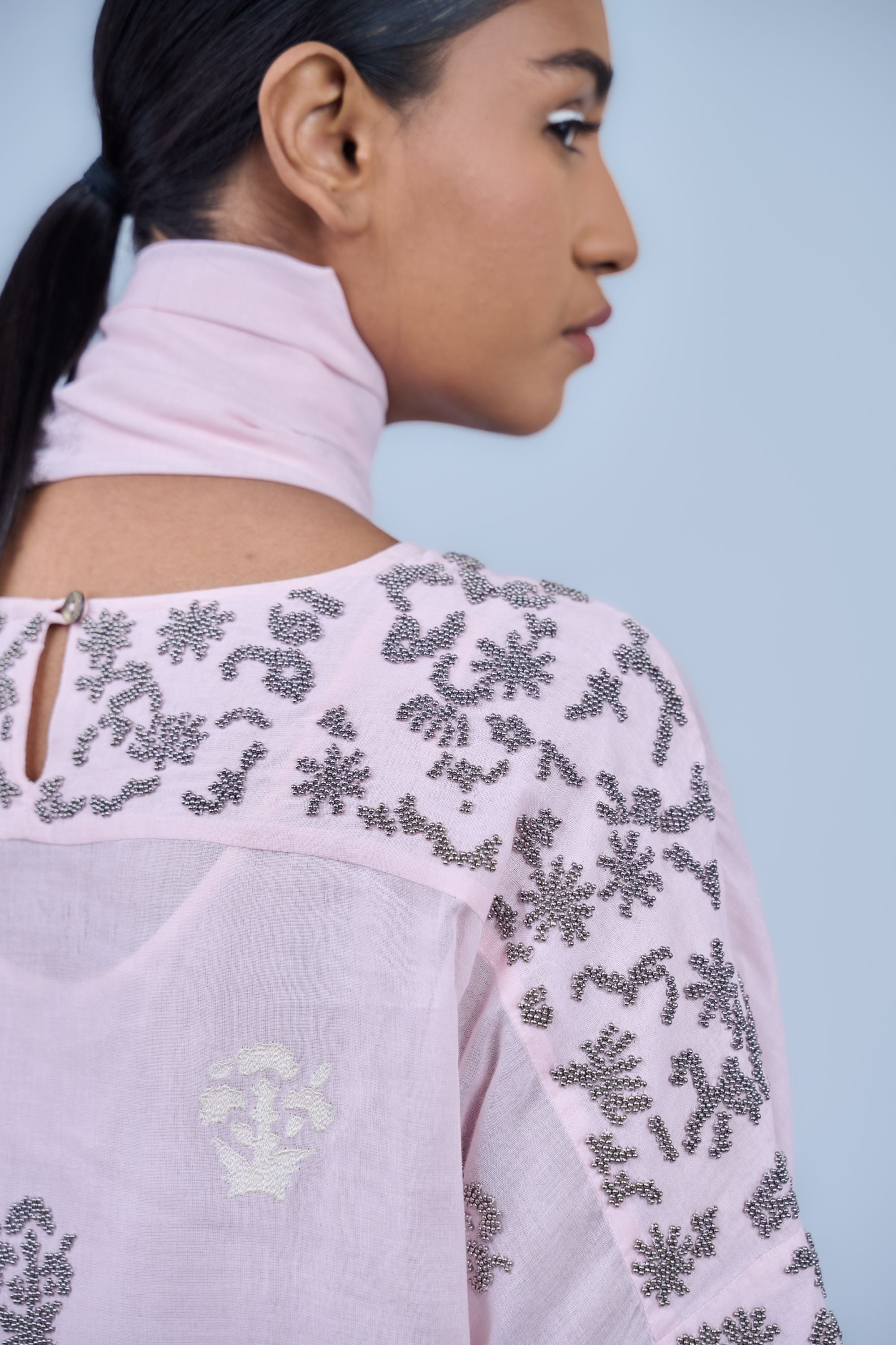 Powder Ec Slv Handloom Cotton Dupatta