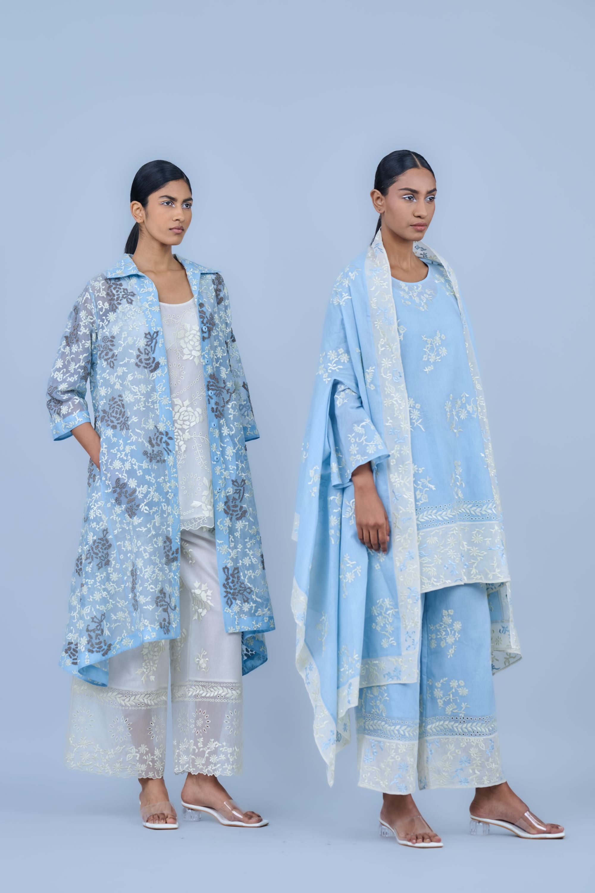 Ice Ec Slv Silk Organza Jacket