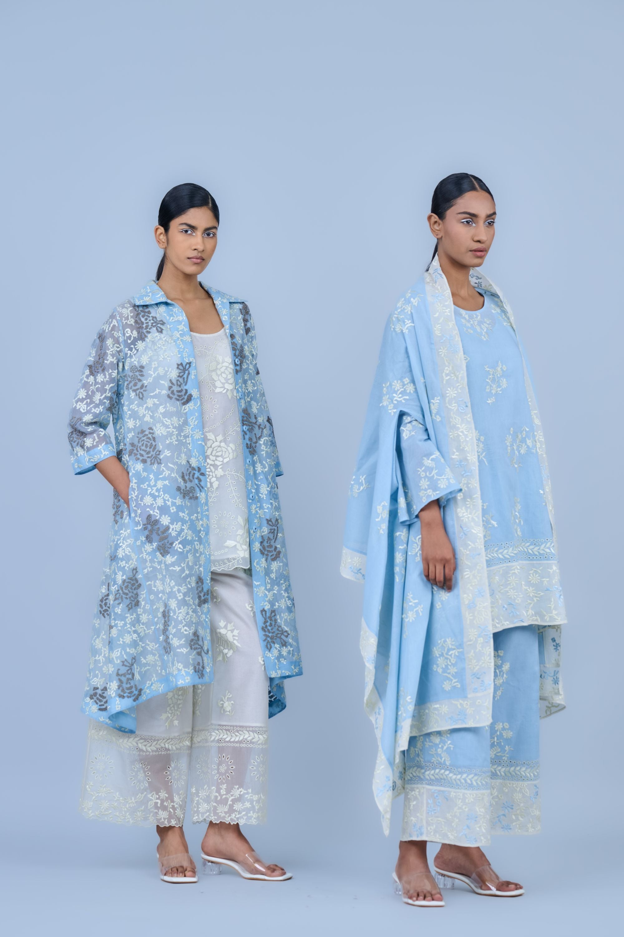 Ice Ec Slv Silk Organza Jacket