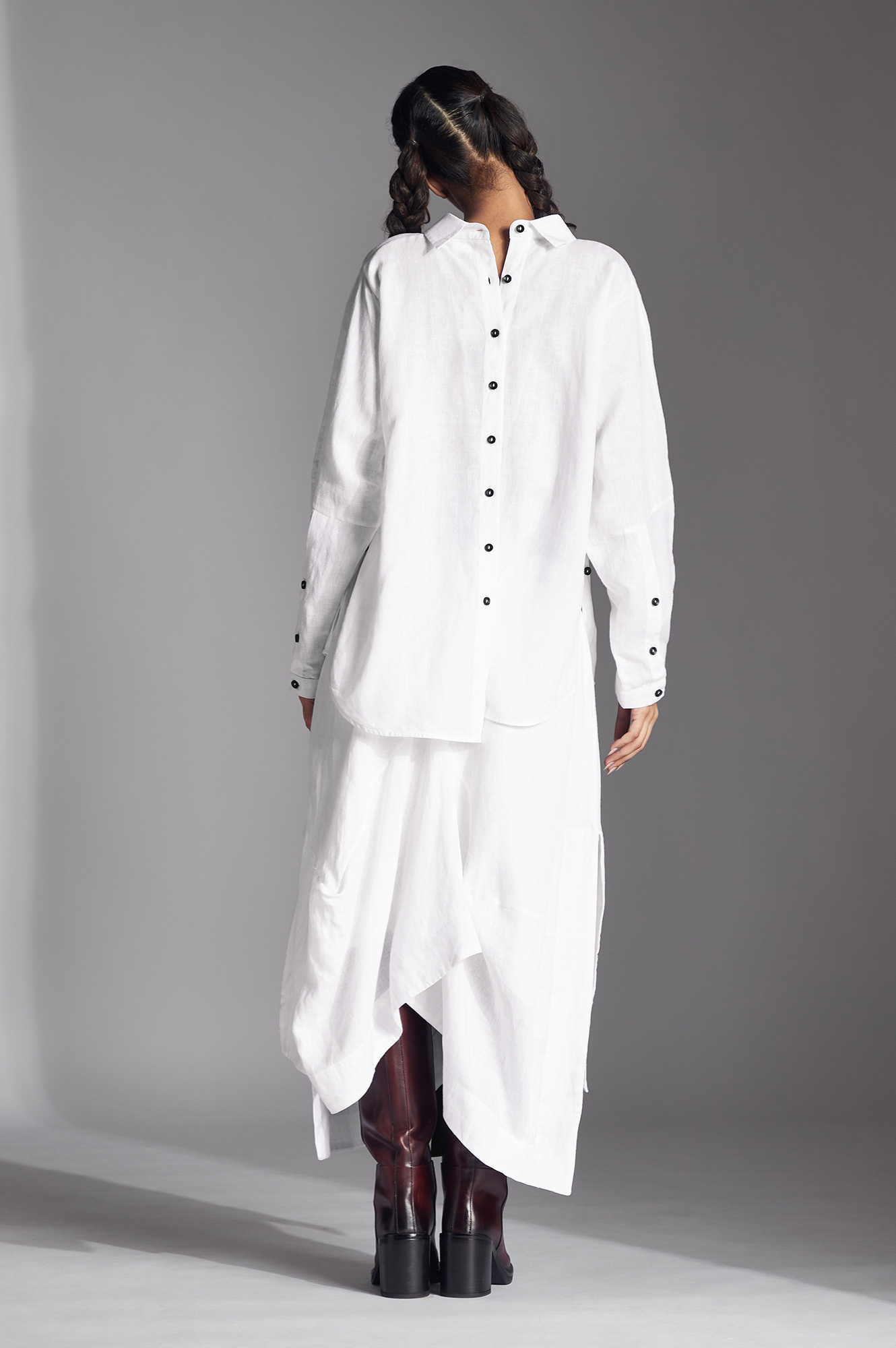 Leor Shirt in White Linen