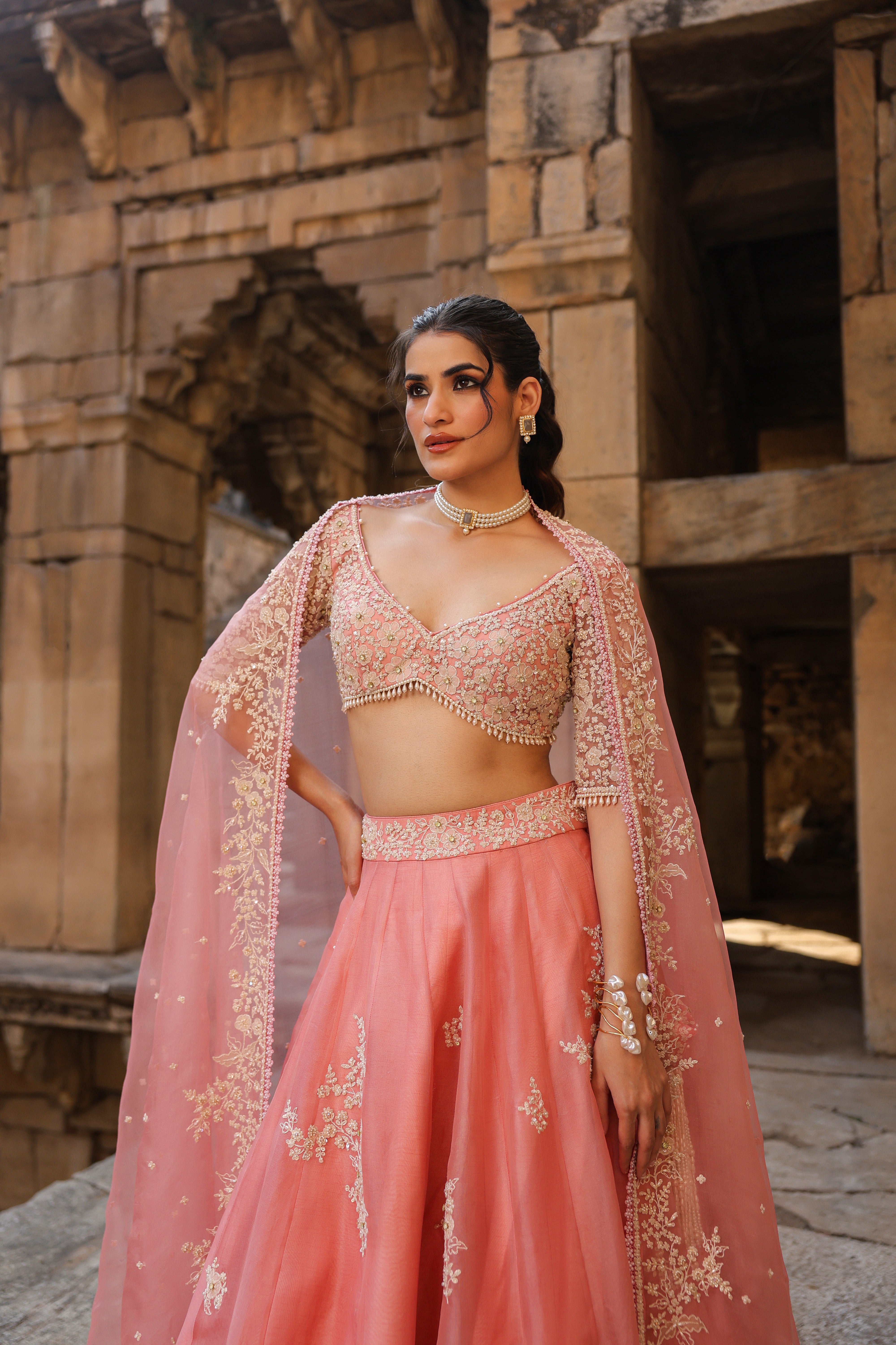 Vaayu Pink Guldasta Lehenga Set
