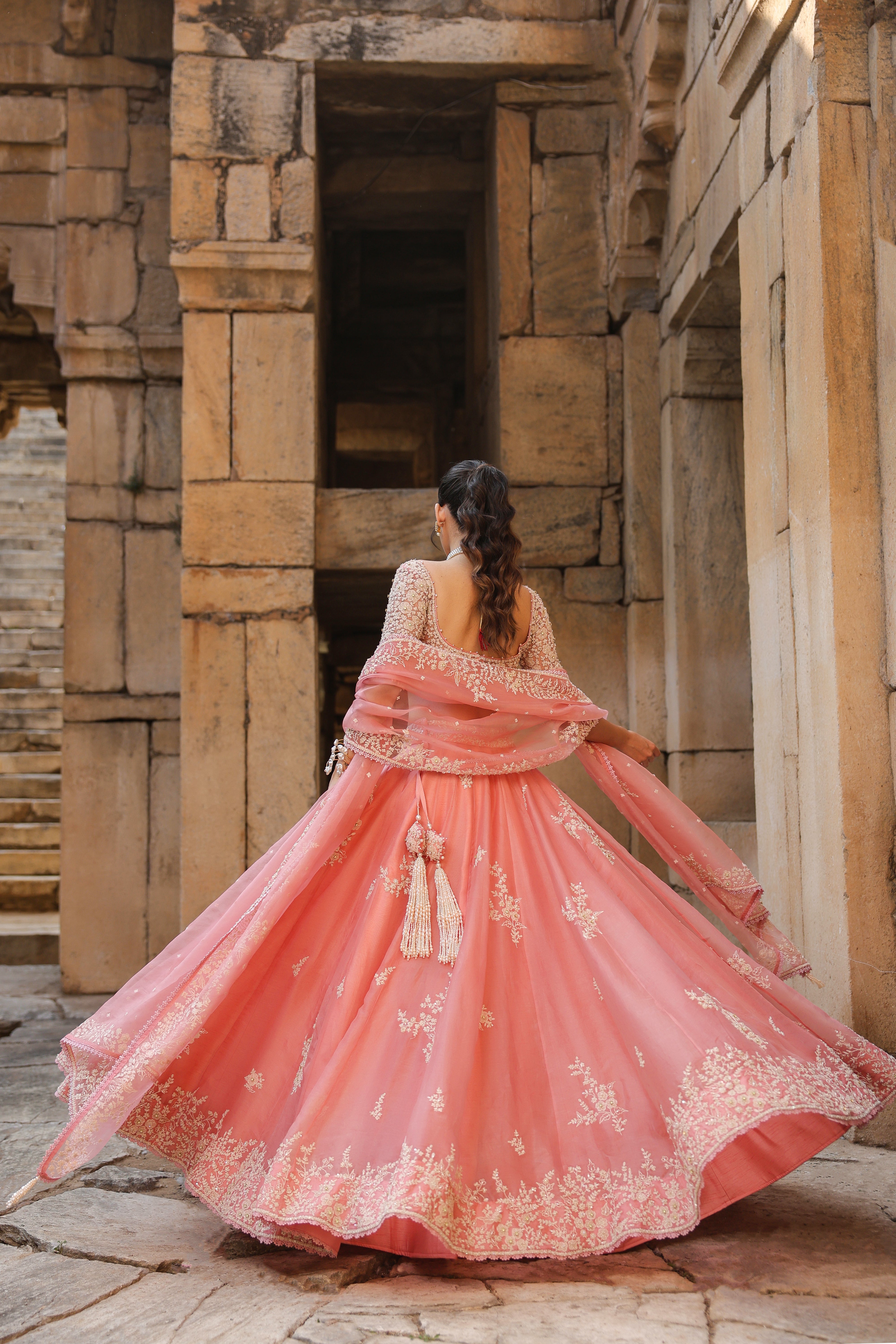 Vaayu Pink Guldasta Lehenga Set