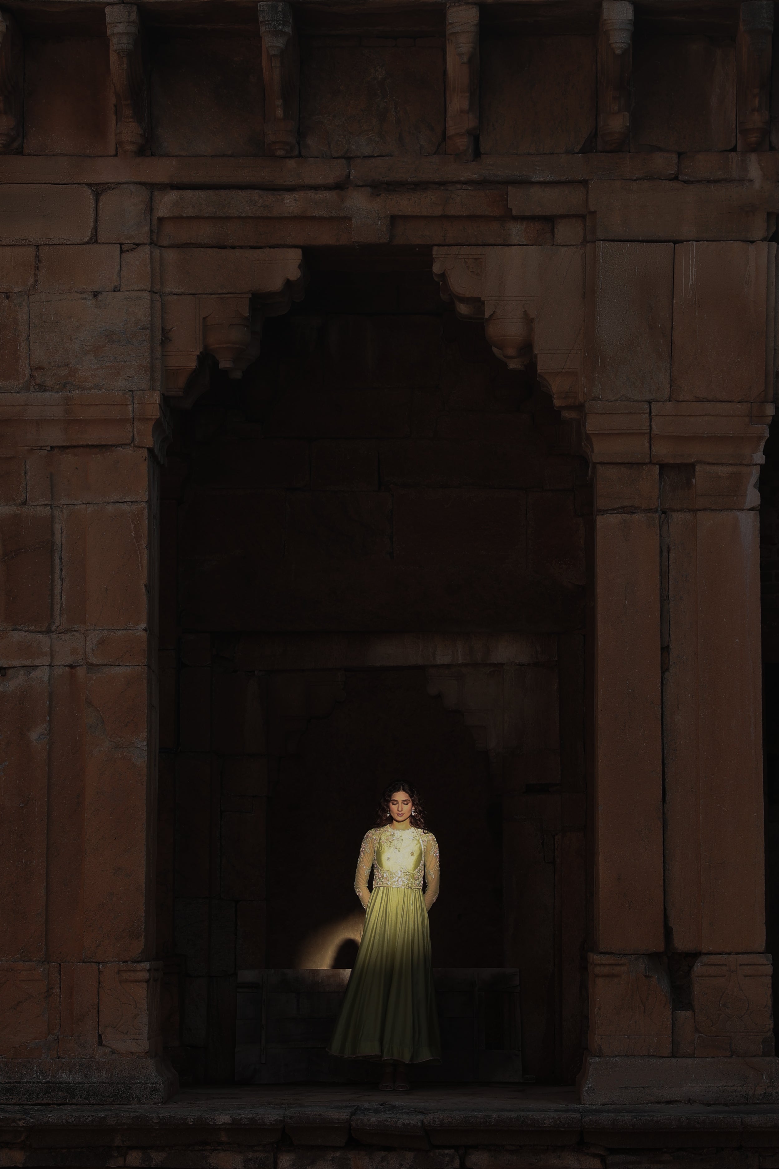 Vaayu Green Koti Anarkali Set