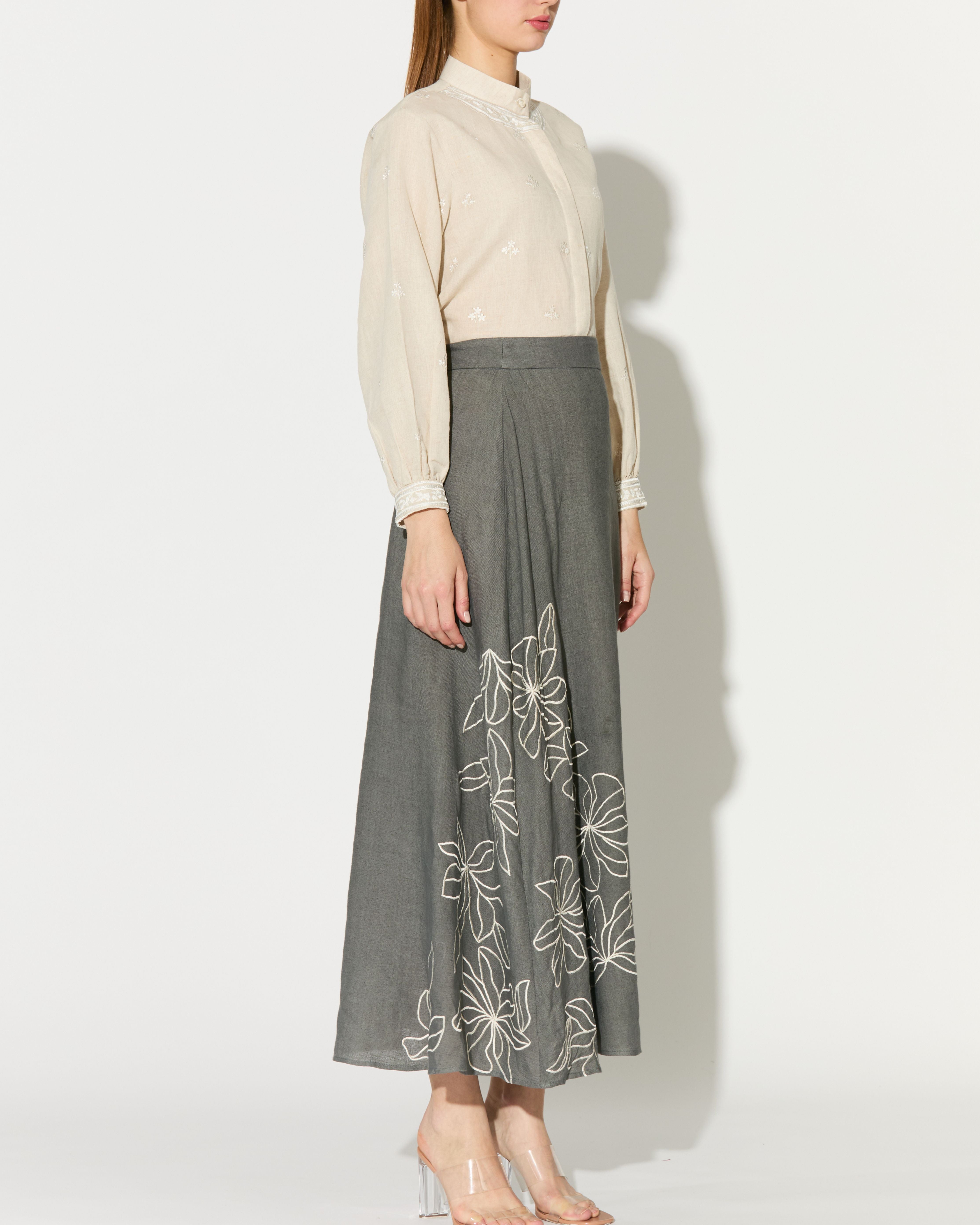 CREAM EMBROIDERED SHIRT