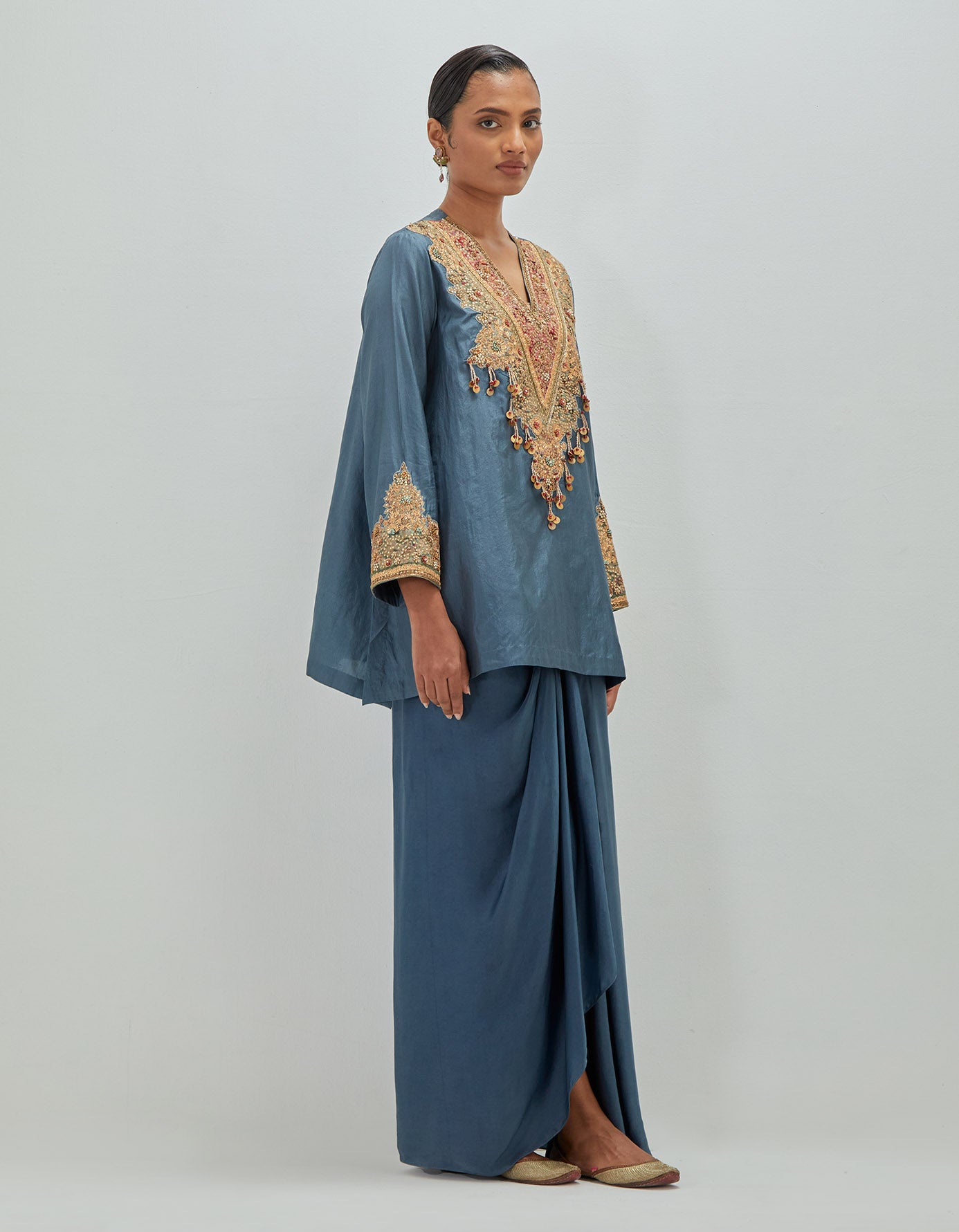 festive pret dhoti set