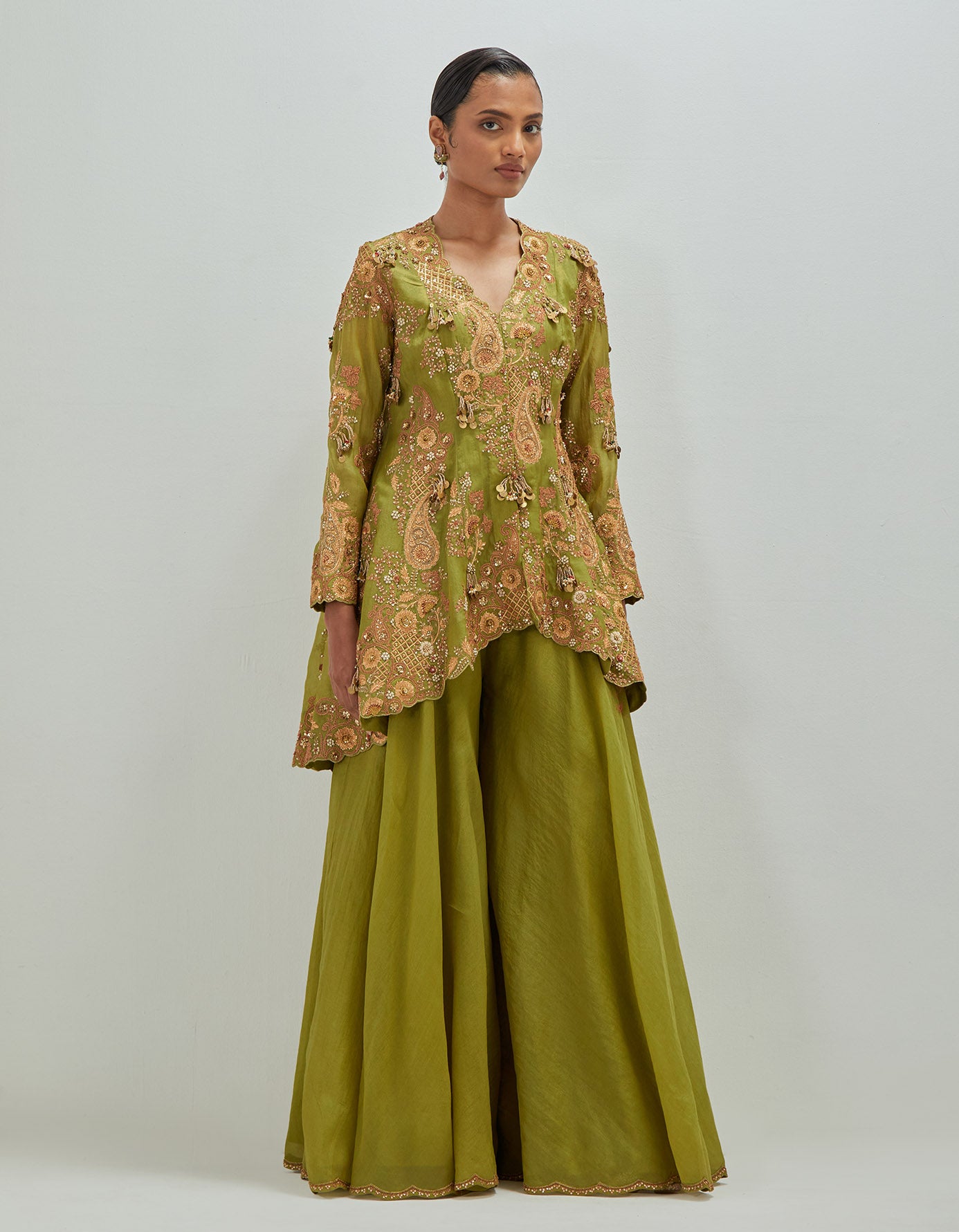 Peplum Sharara Set