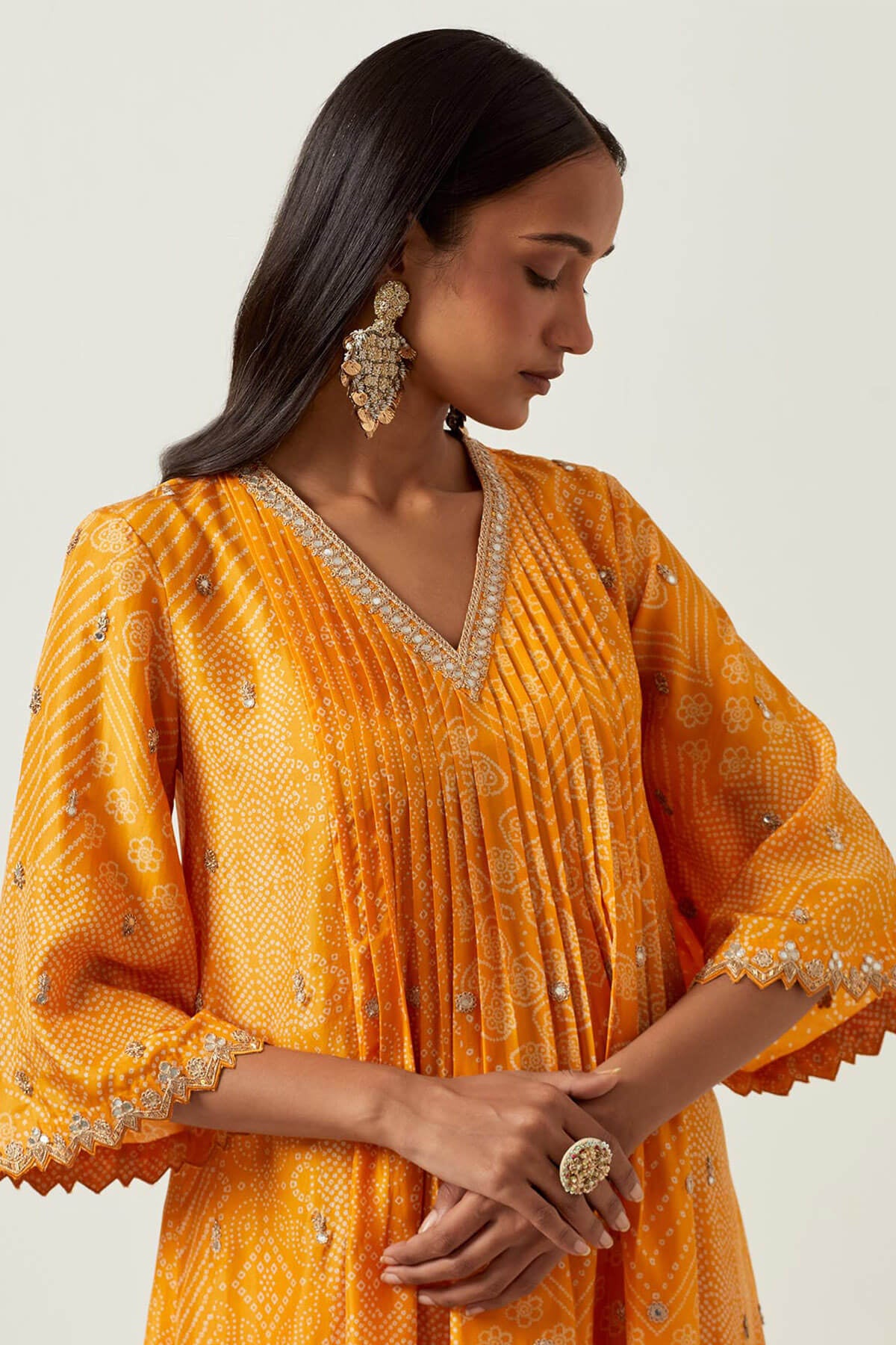 Yellow Alia Choga Set