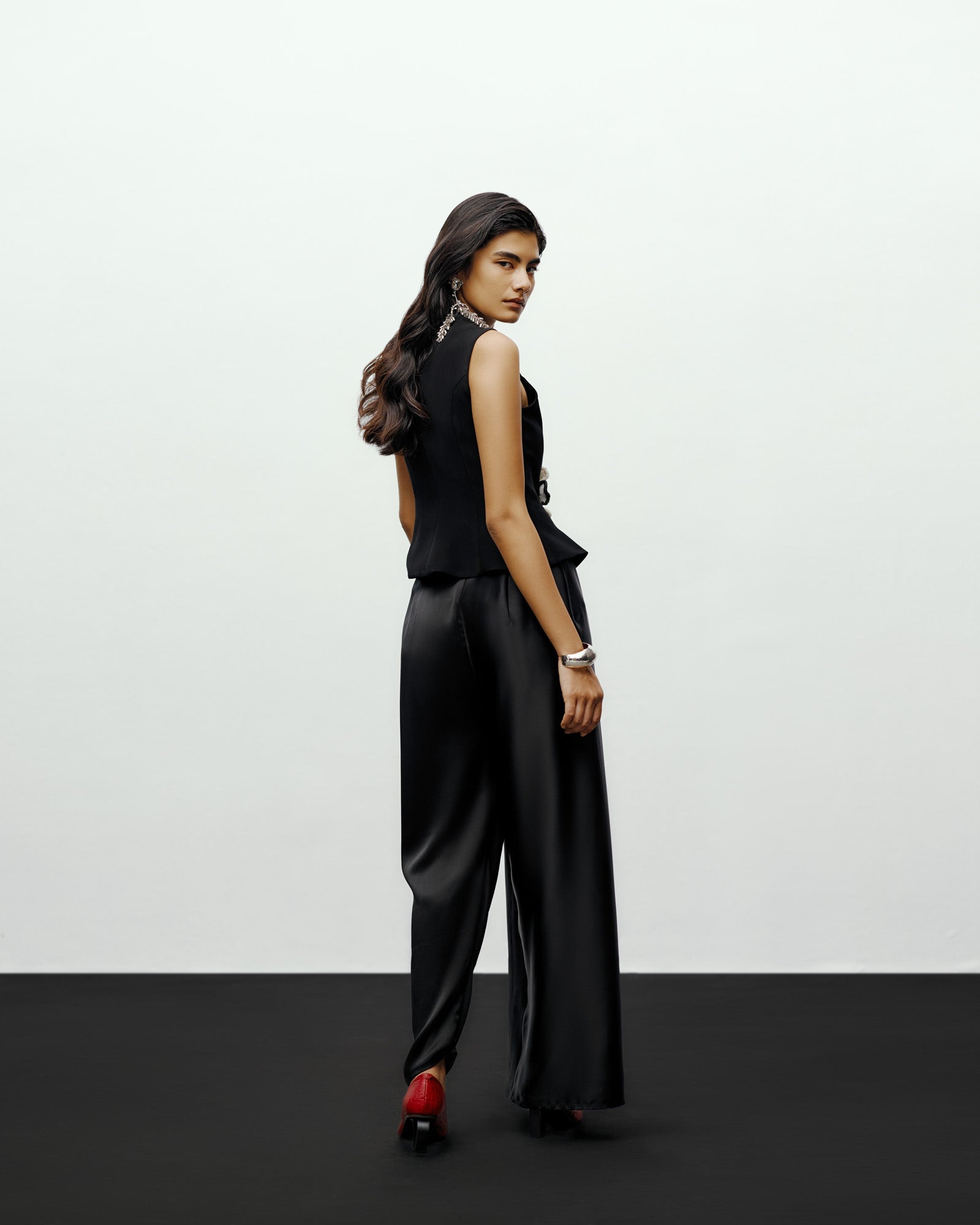 Beaded Half Dhoti Pants