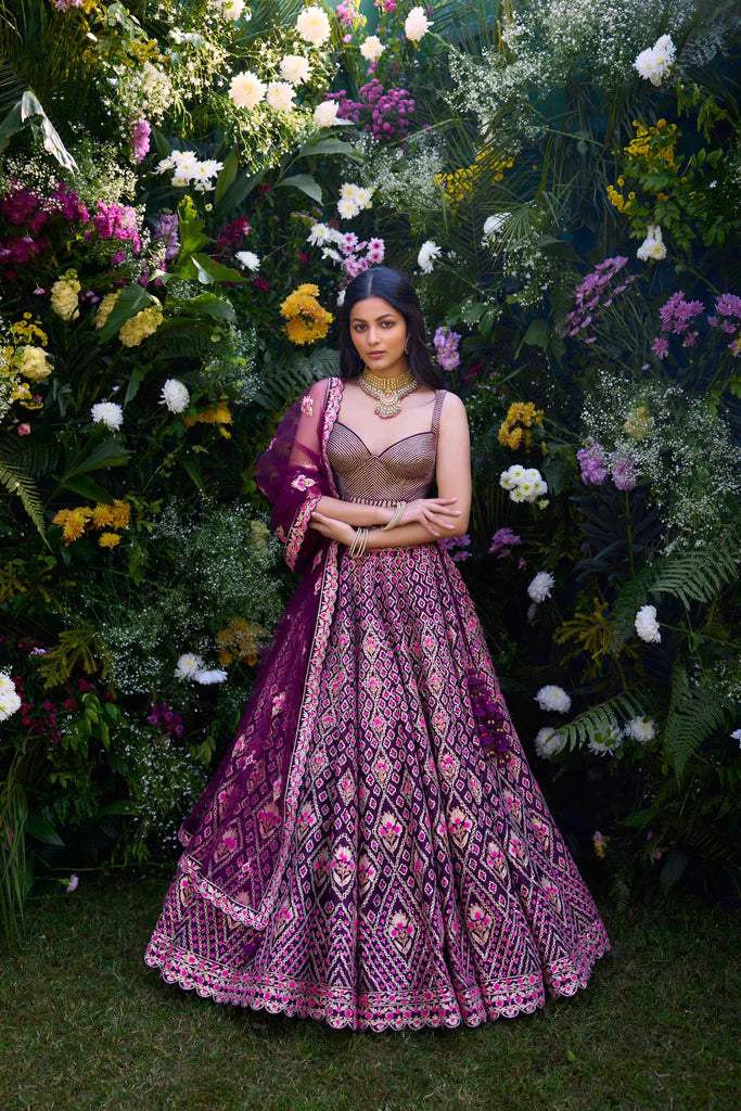 Raspberry Purple Lehenga Set