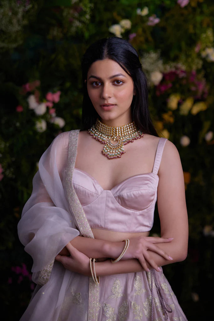 Silver Grey Lehenga Set