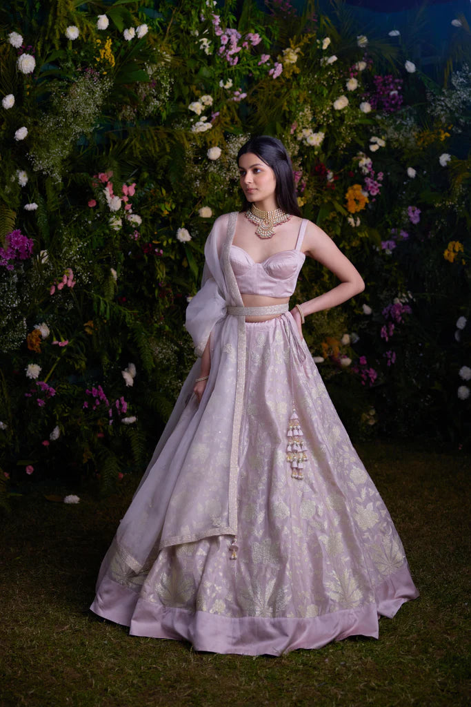 Silver Grey Lehenga Set