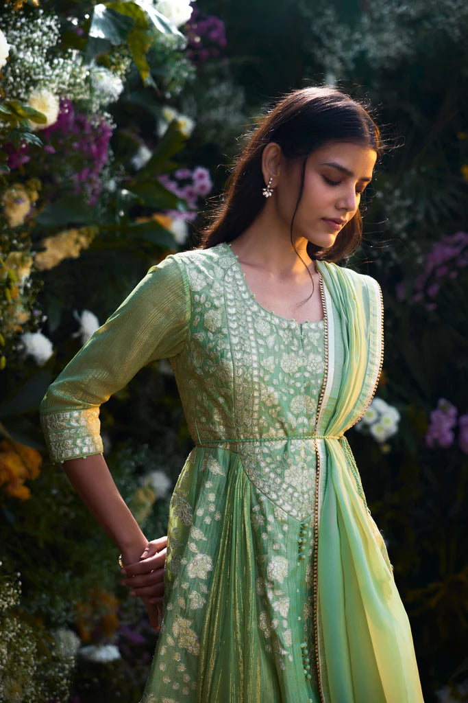 Mist Green Anarkali Set