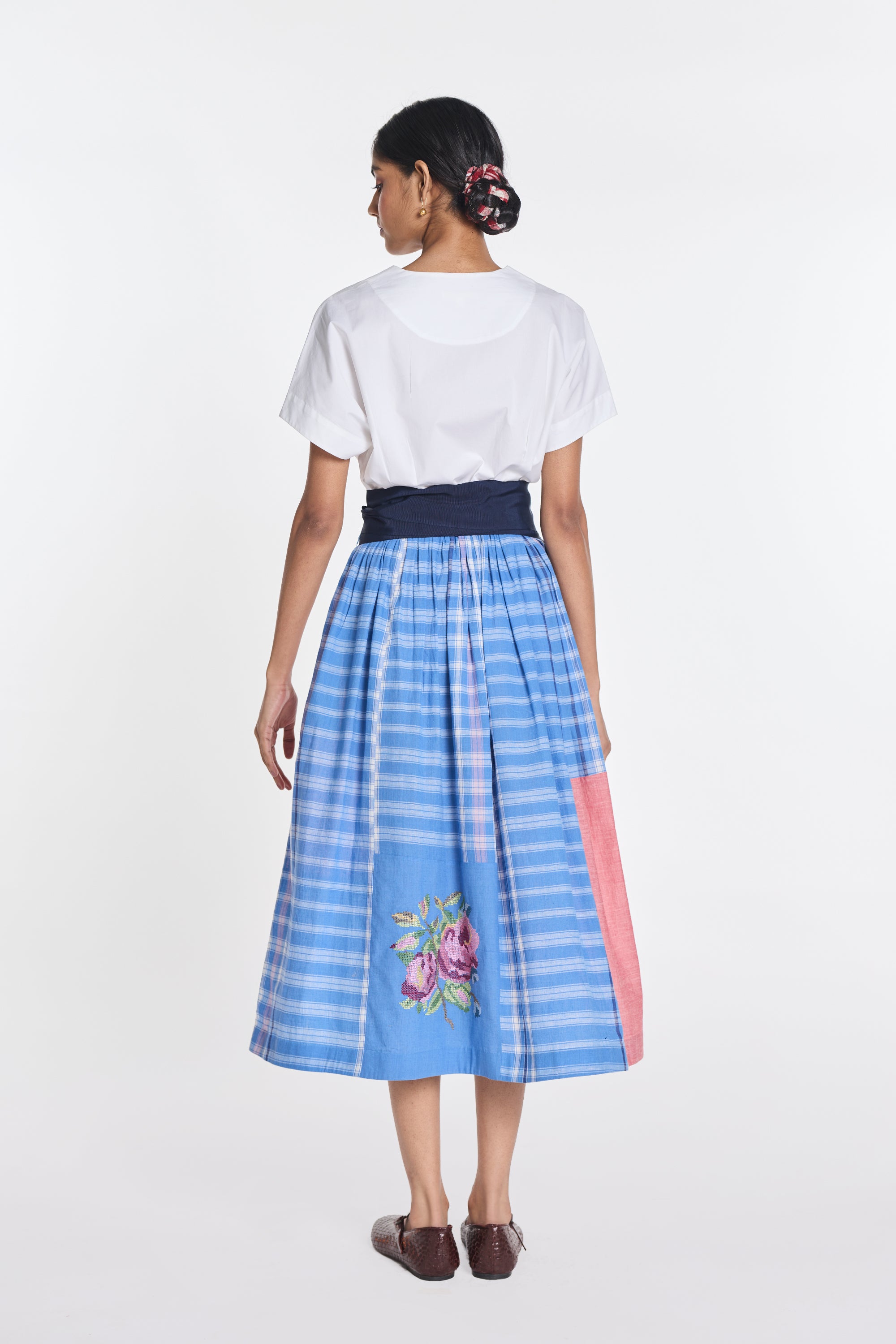 Celandine patchwork wrap dress
