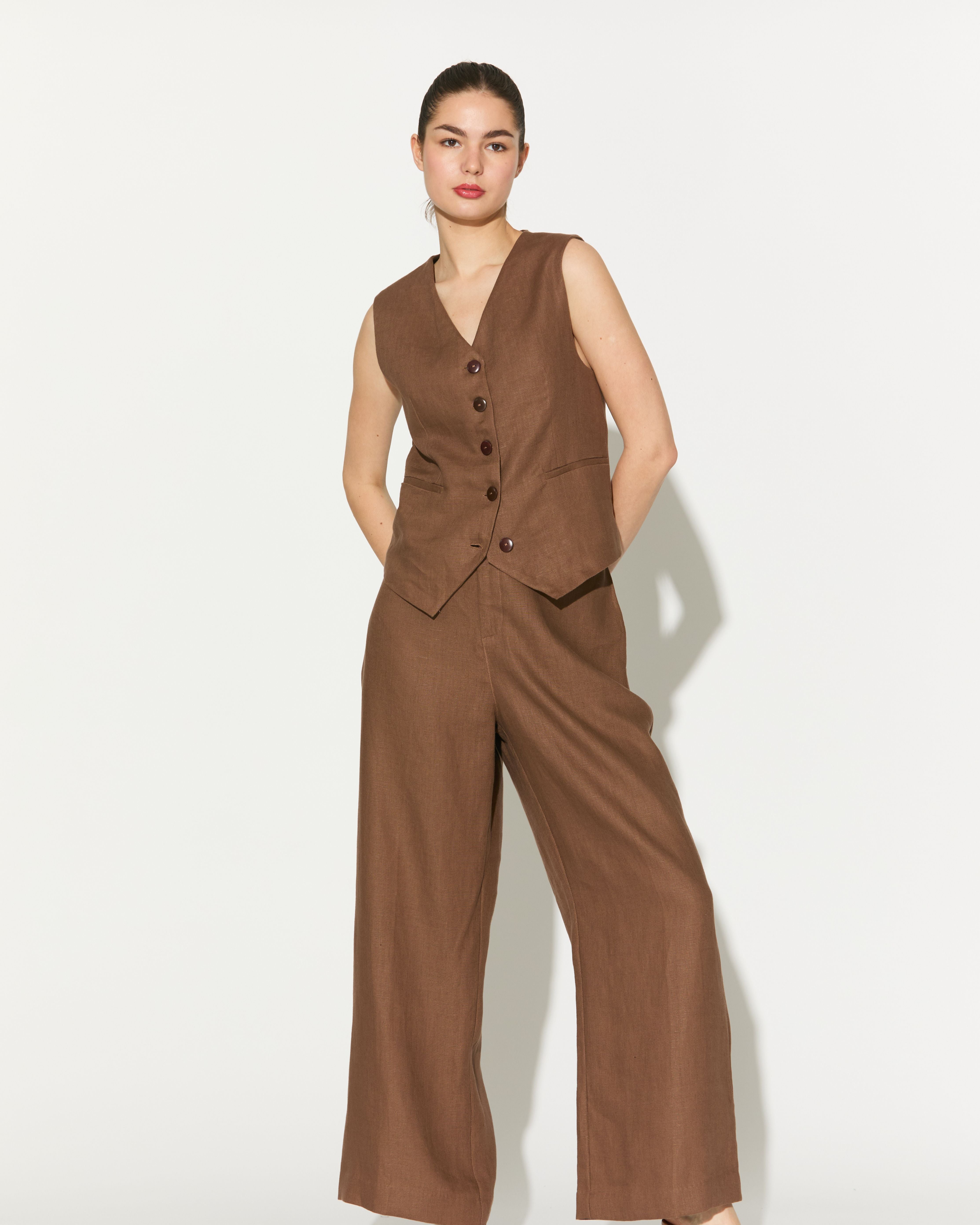 BROWN PLAIN WAISTCOAT