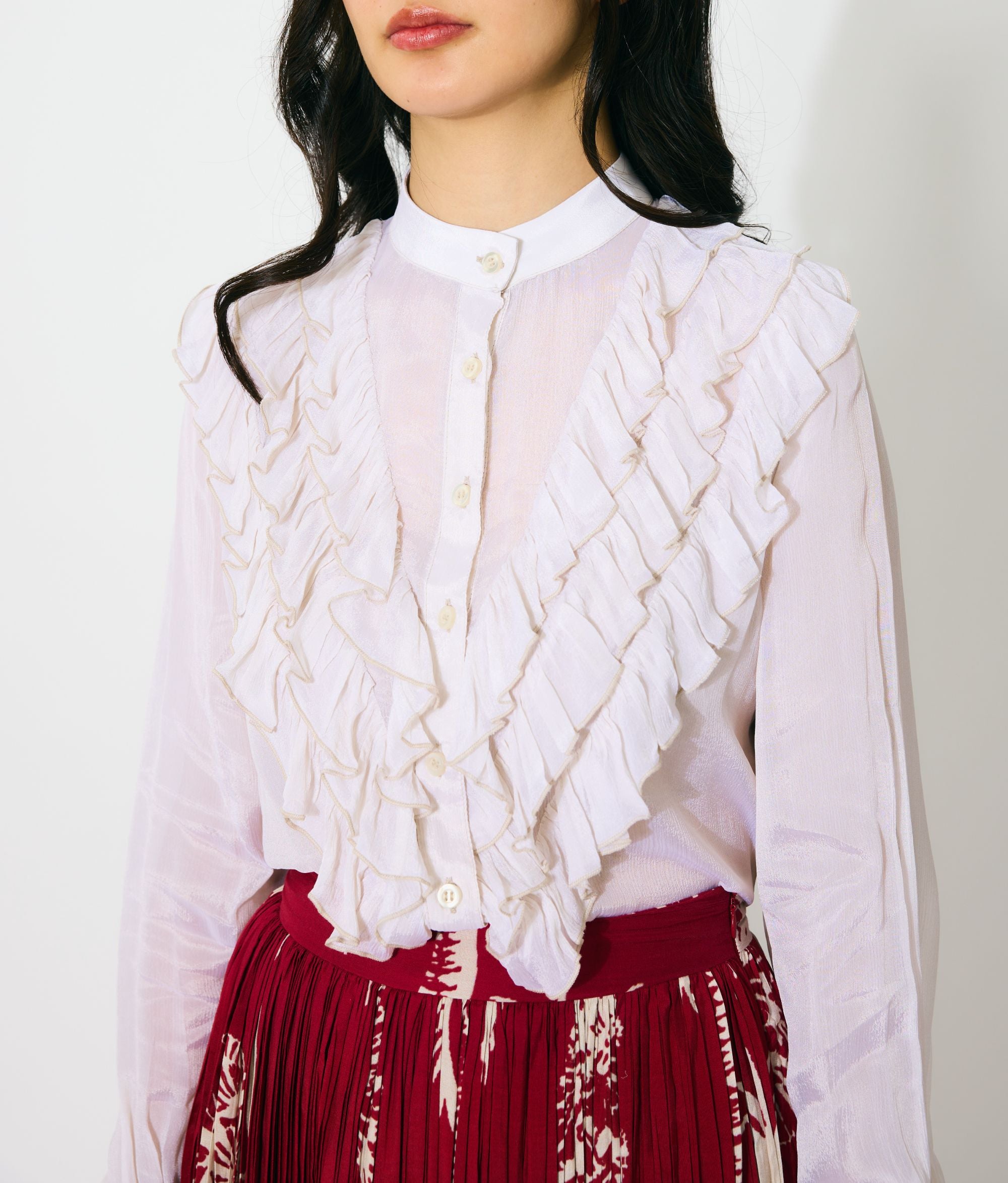 IVORY FRILL TOP