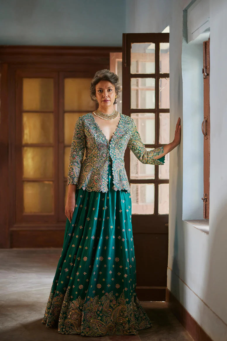 Rama Green Alka Jacket Set