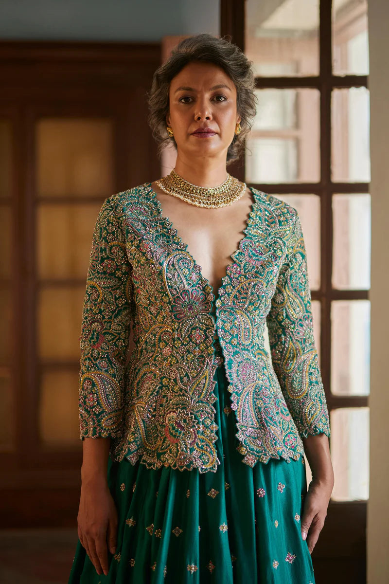 Rama Green Alka Jacket Set