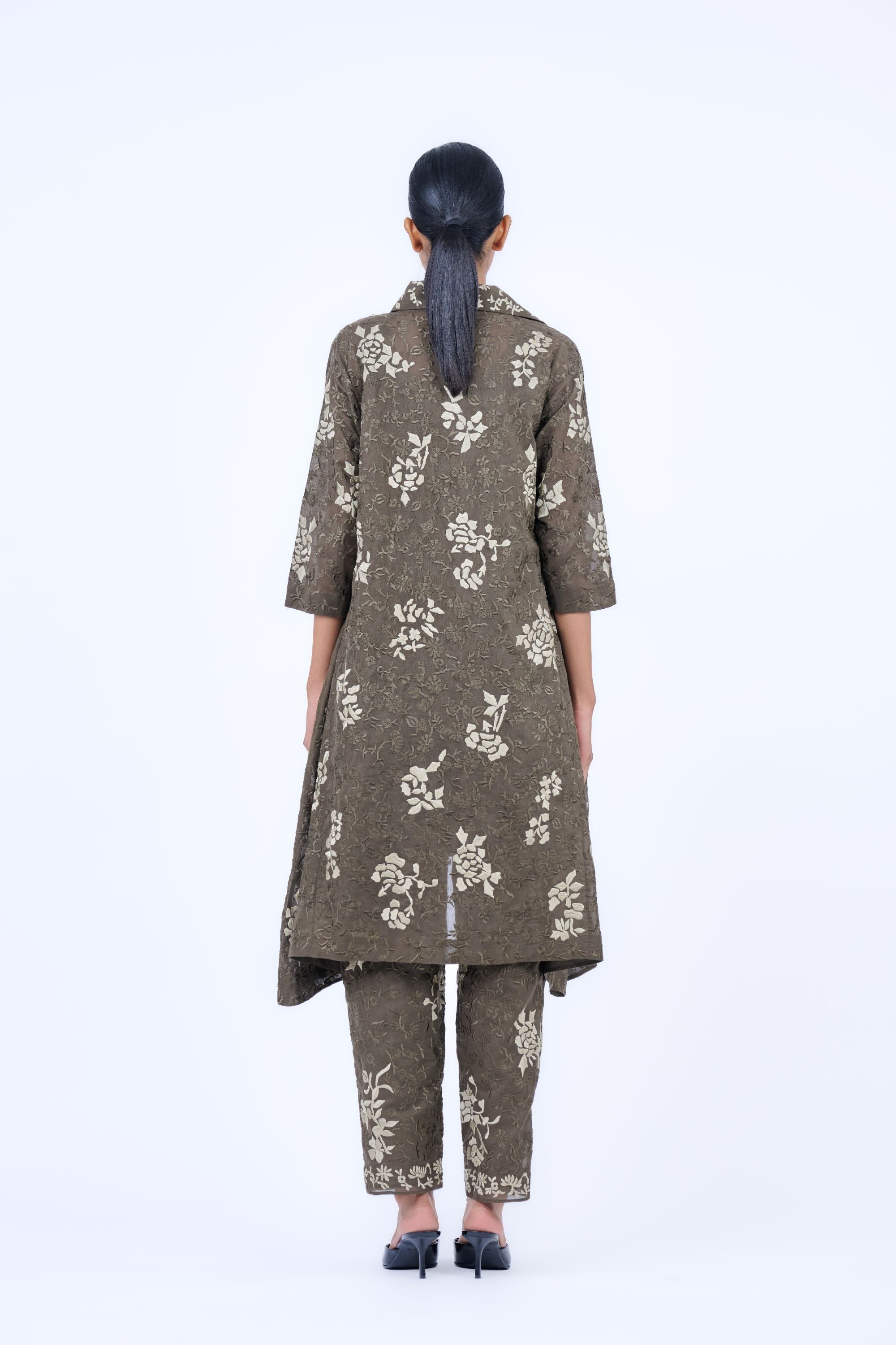Khaki Kh Nat  Handloom Cotton Jacket