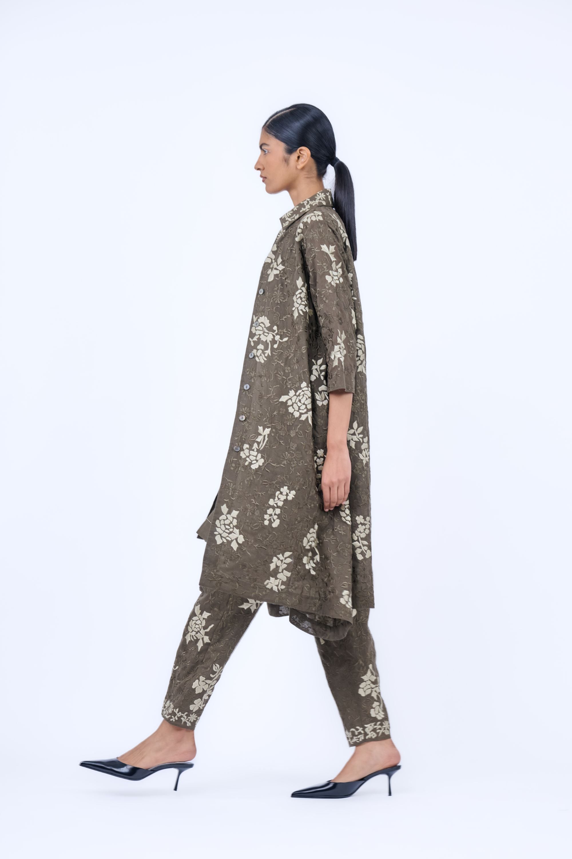 Khaki Kh Nat  Handloom Cotton Jacket