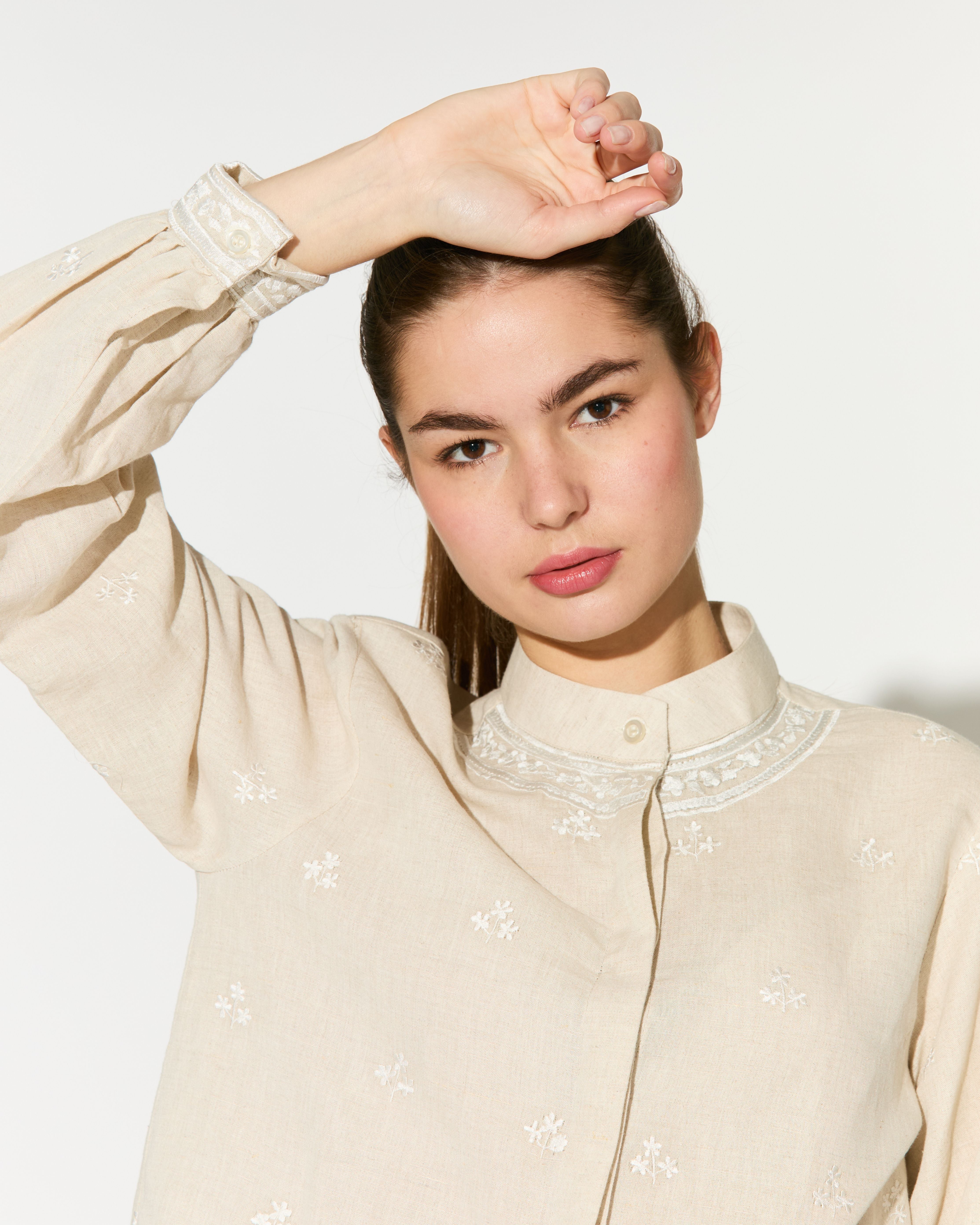 CREAM EMBROIDERED SHIRT