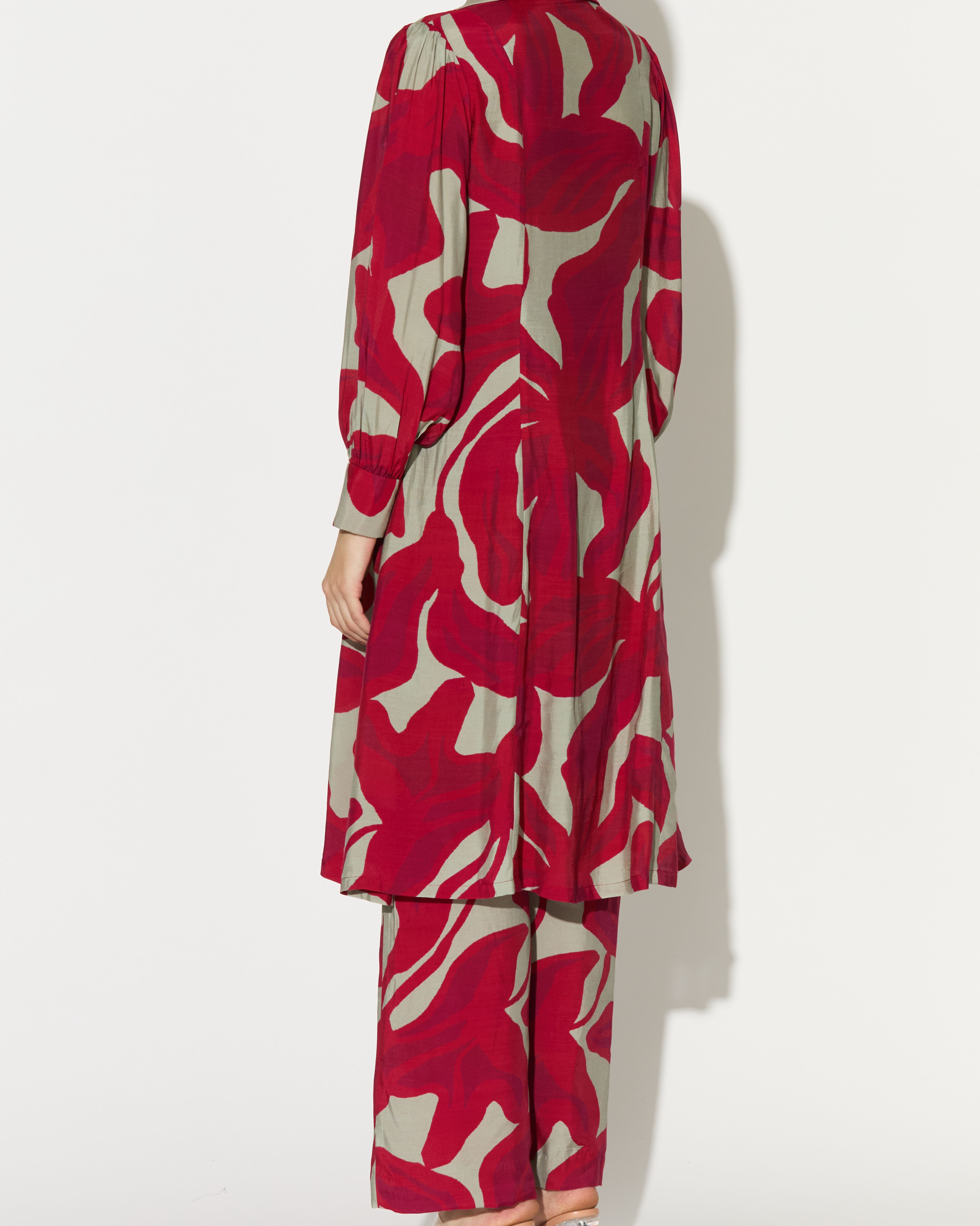 BEIGE AND HOT PINK FLORAL PANTS