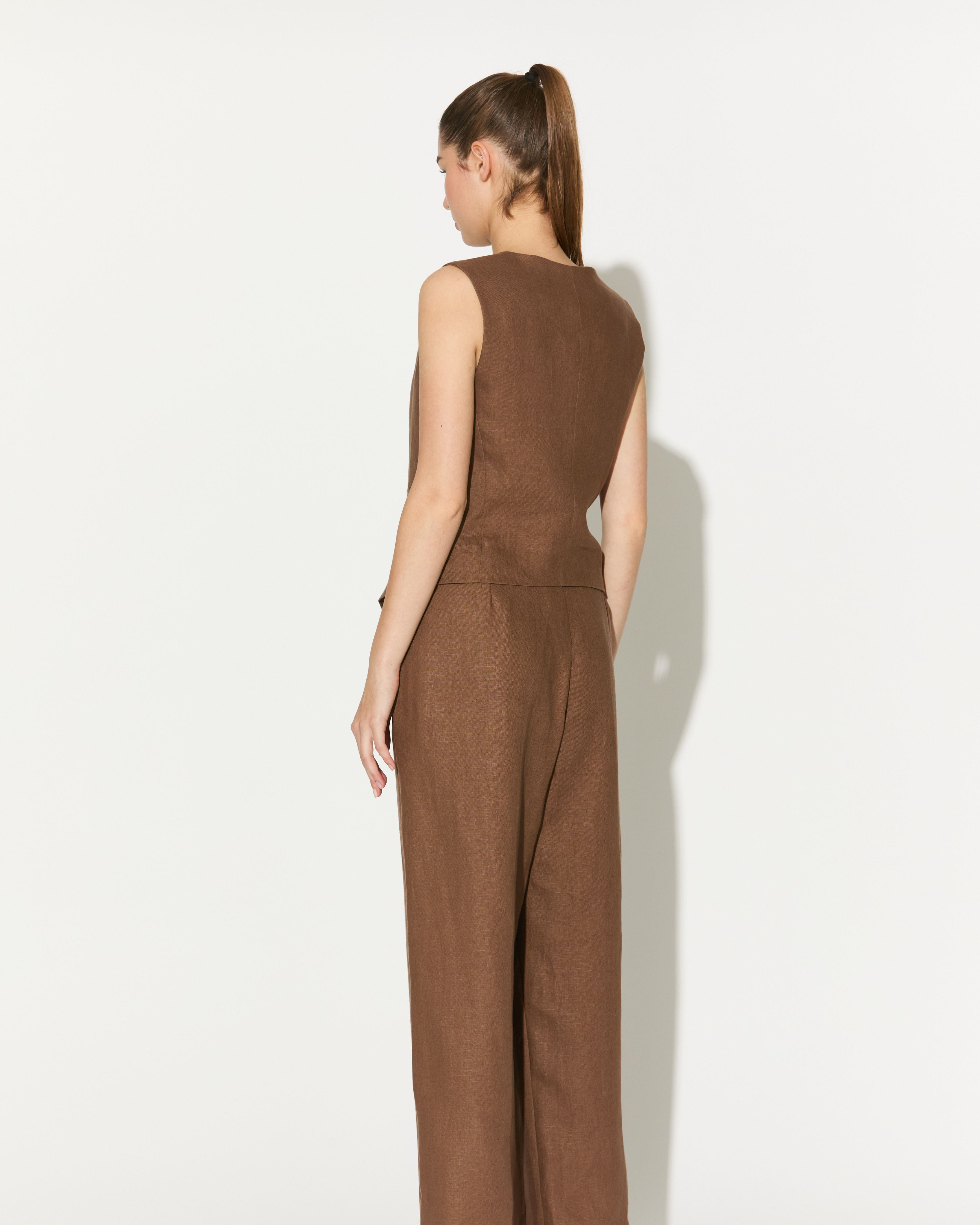 BROWN PLAIN WAISTCOAT