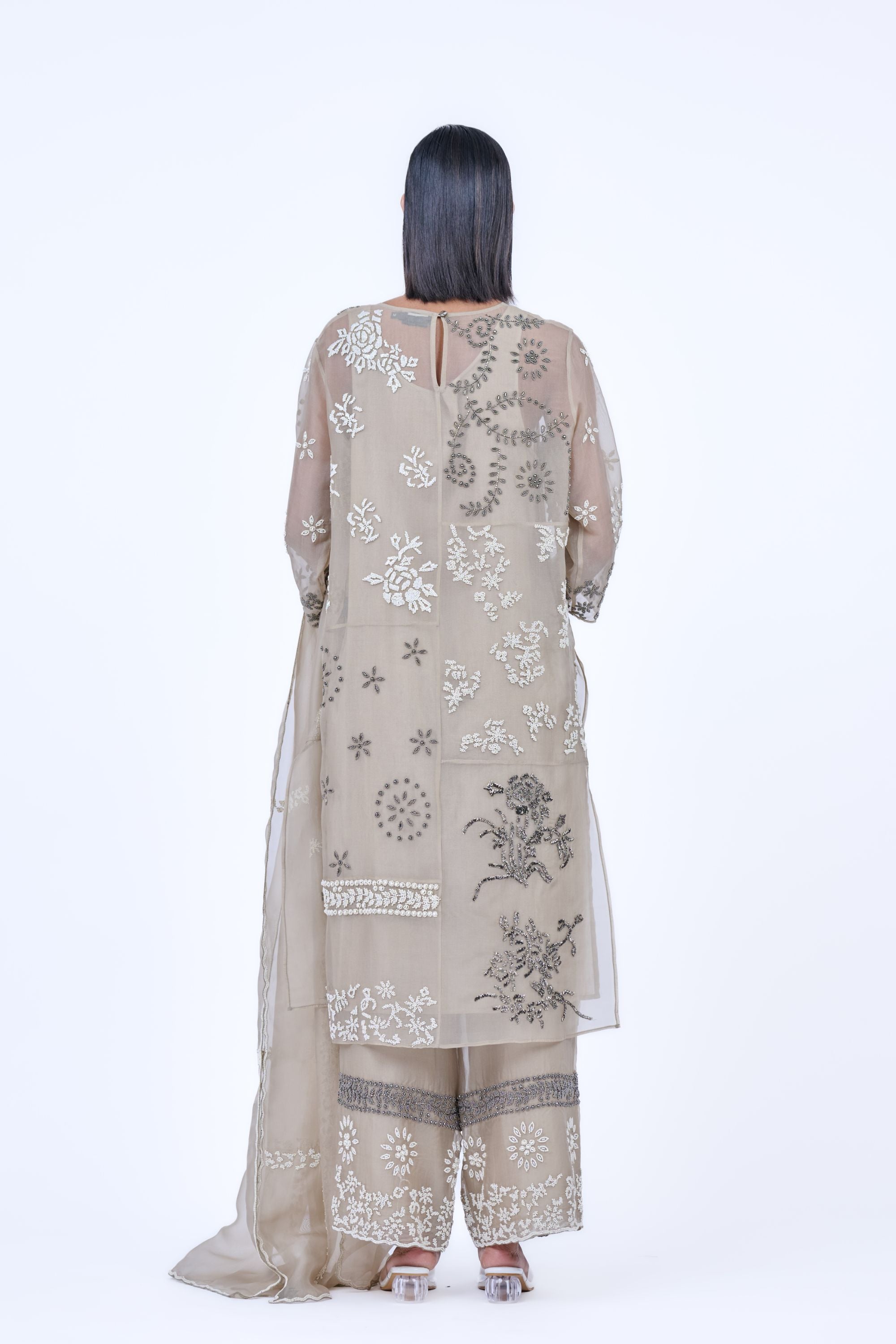 Natural Ec Silk Organza Dupatta