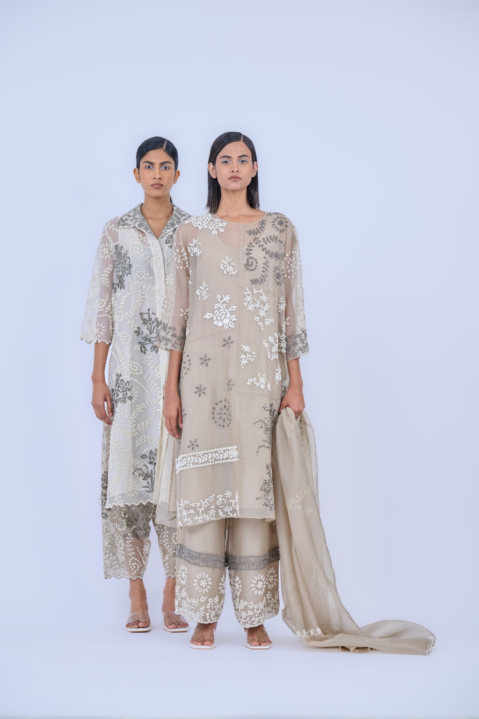 Natural Ec Silk Organza Dupatta