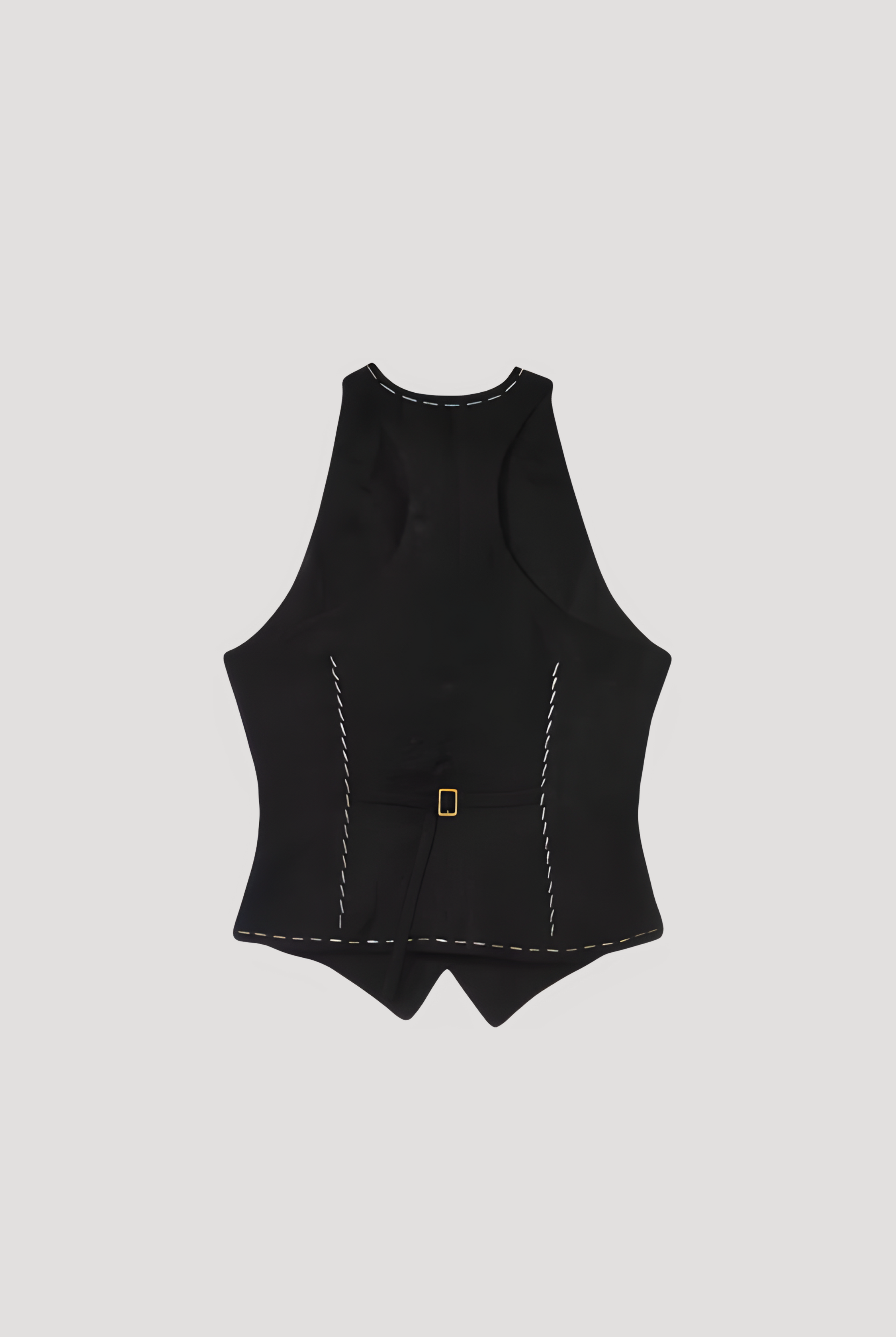 Bearer Black Linen Waistcoat