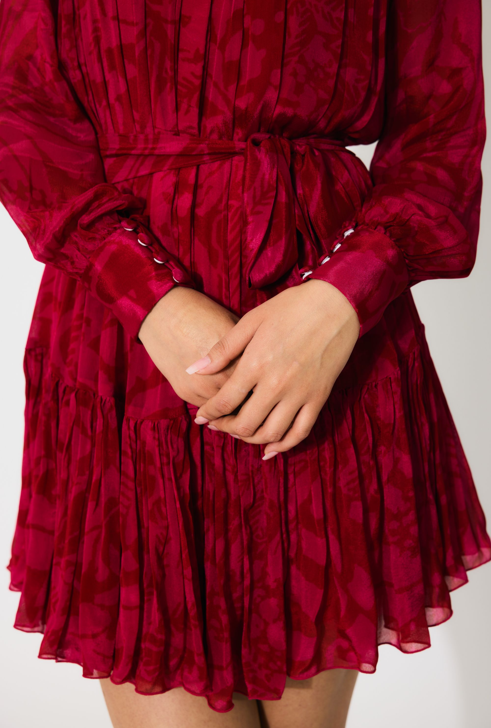 HOT PINK AND RED SHORT DRESS