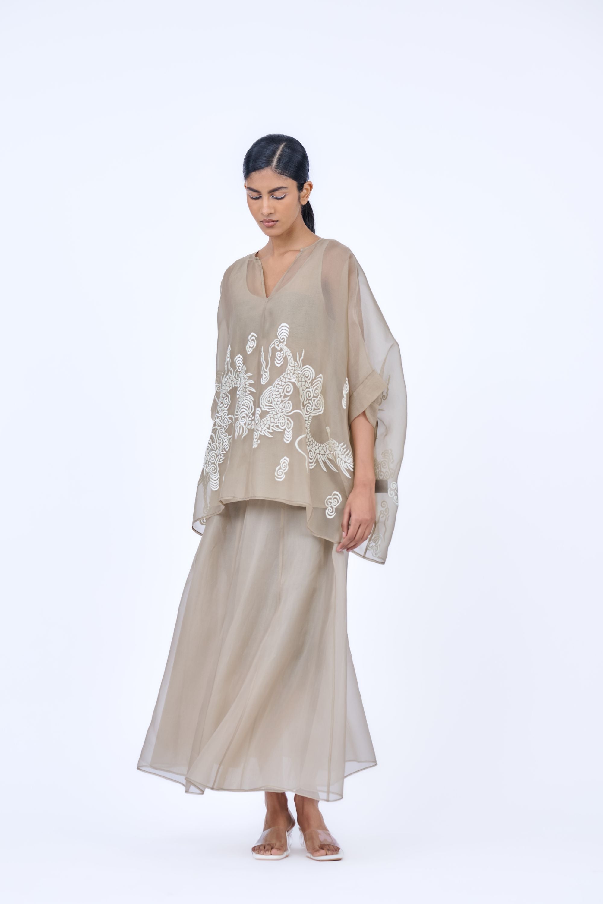 Natural Silk Organza Skirt