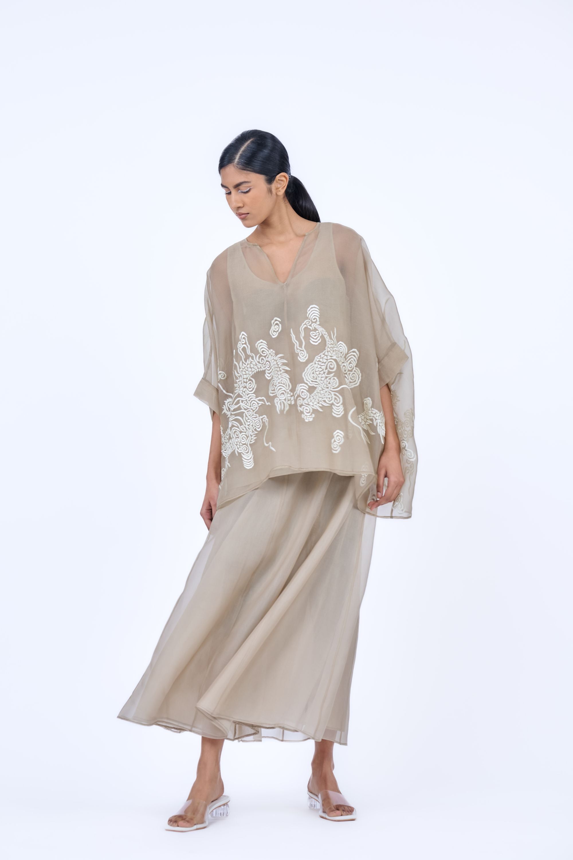 Natural Silk Organza Skirt