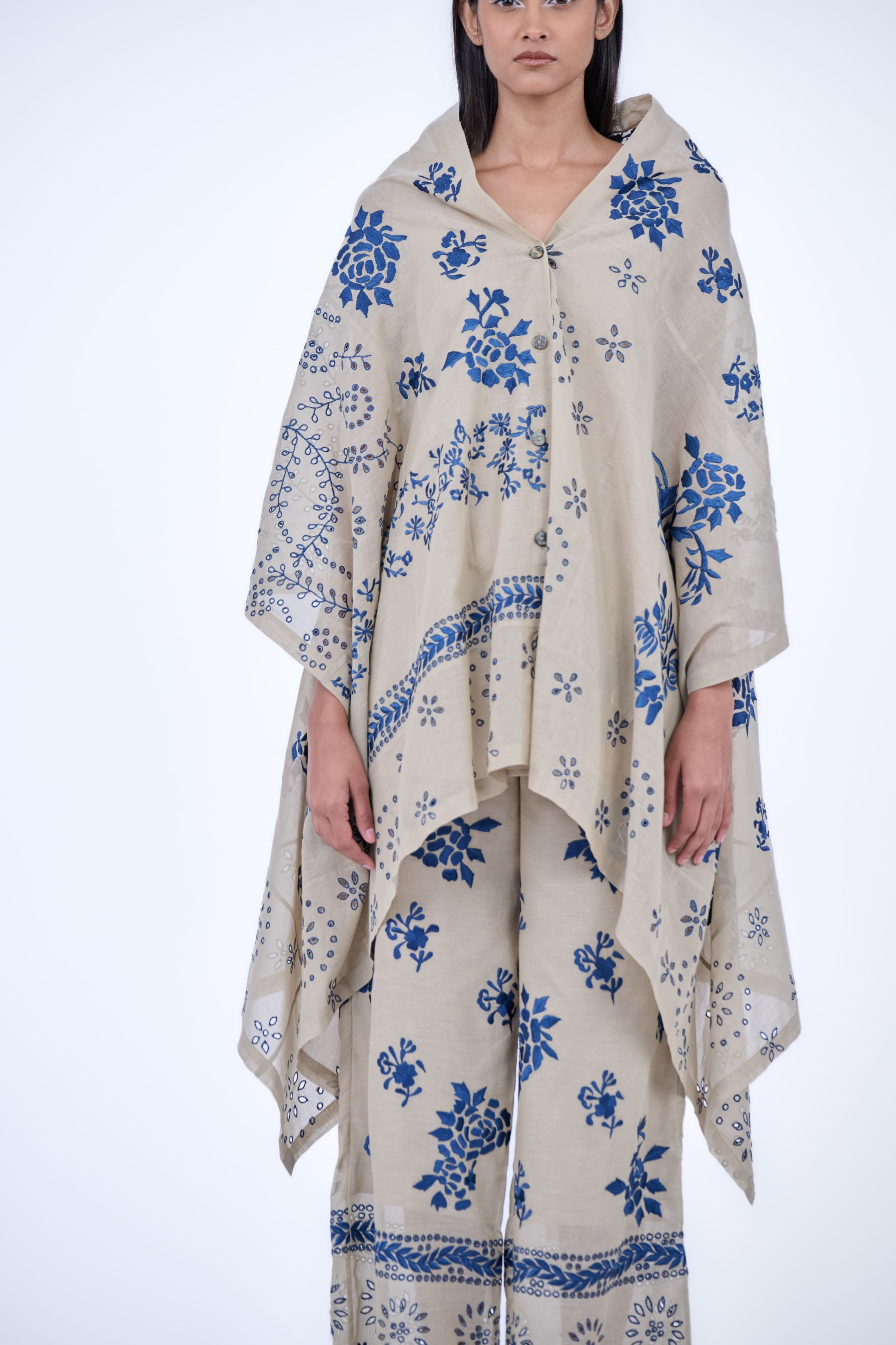 Natural Spc Handloom Cotton Cape