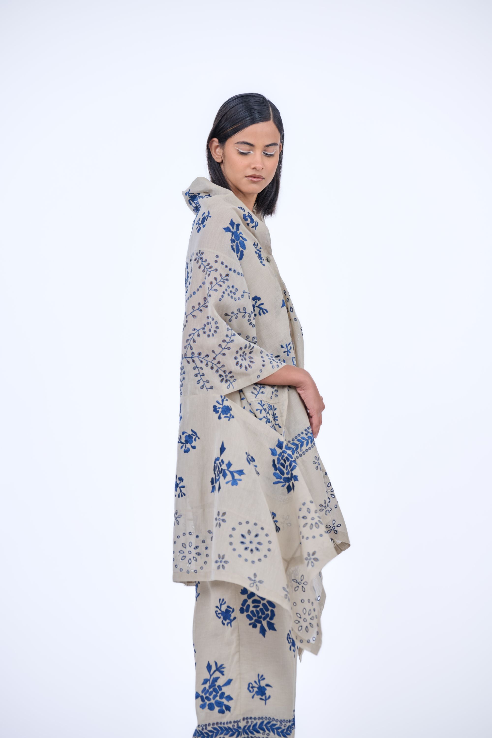 Natural Spc Handloom Cotton Cape