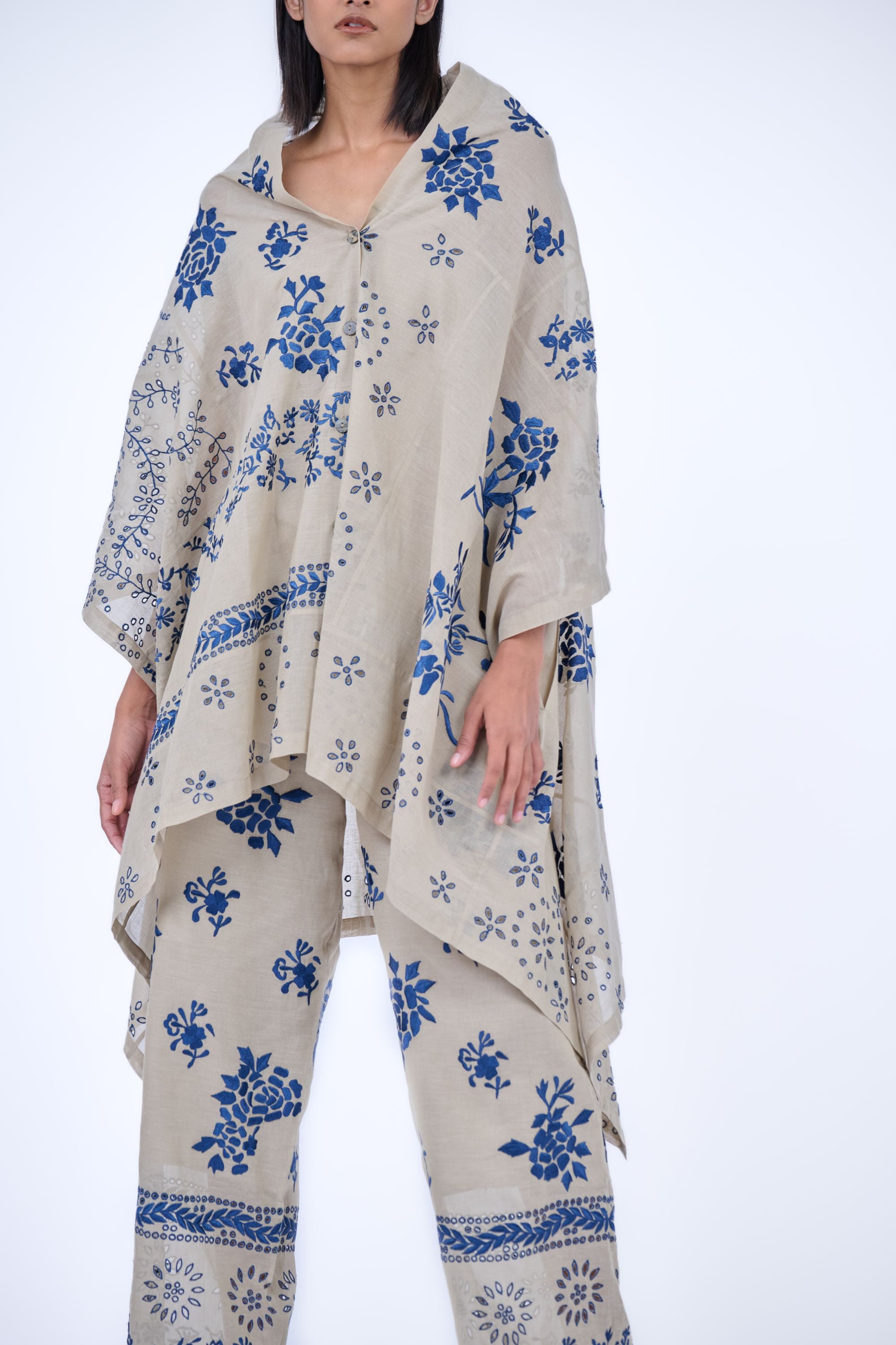 Natural Spc Handloom Cotton Cape