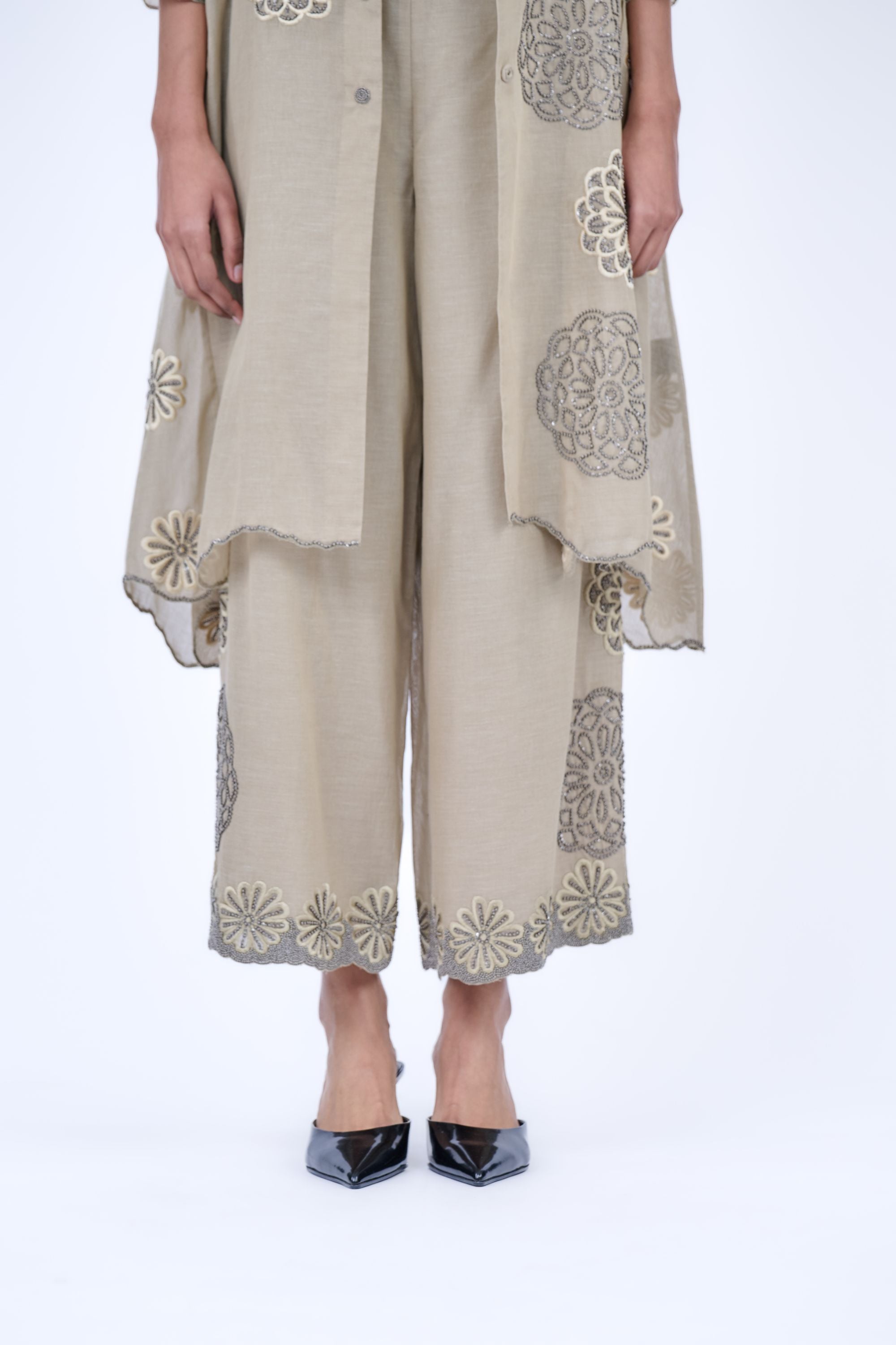 Natural Nat Slv Handloom Cotton Jacket