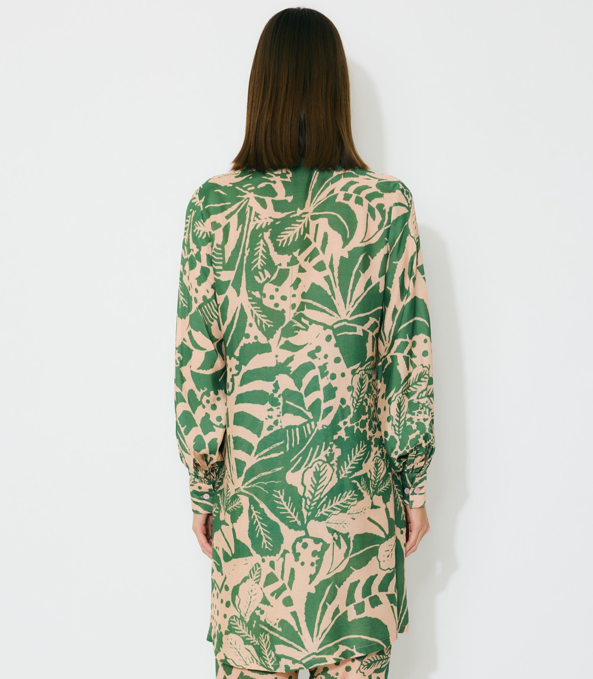 PEACH AND GREEN SHIRT