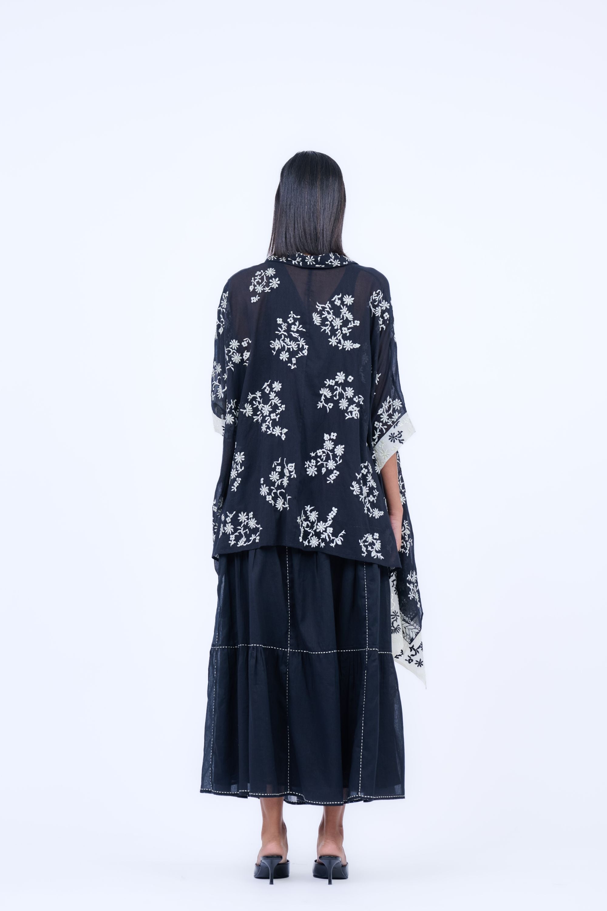 Black Ec Handloom Cotton Shirt