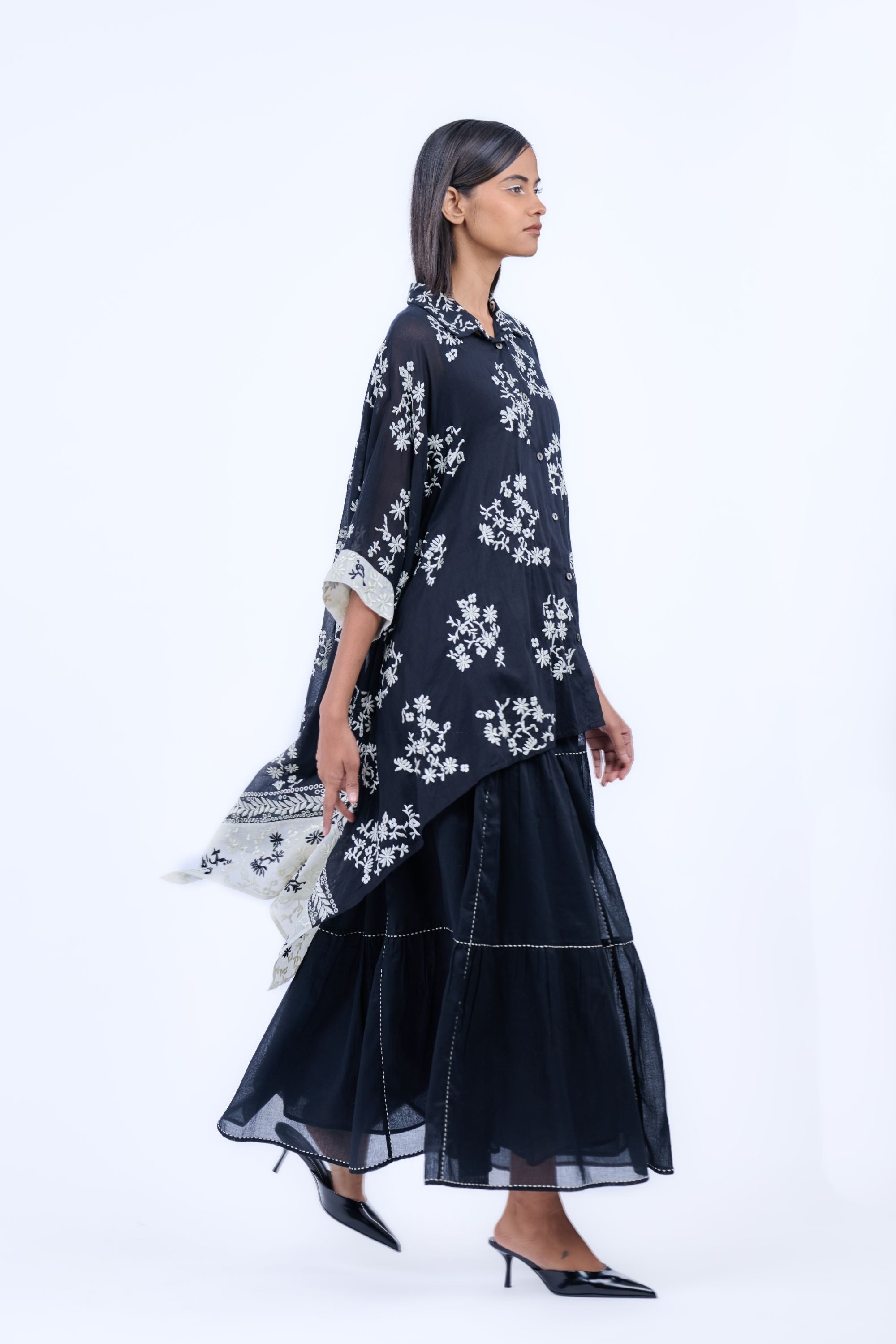 Black Ec Handloom Cotton Shirt