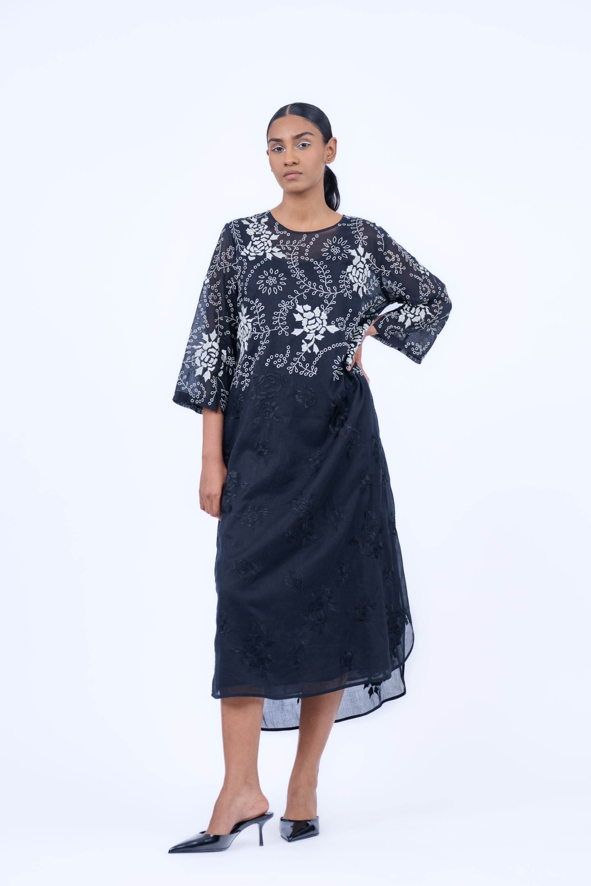 Black Blk Ec Handloom Cotton Dress