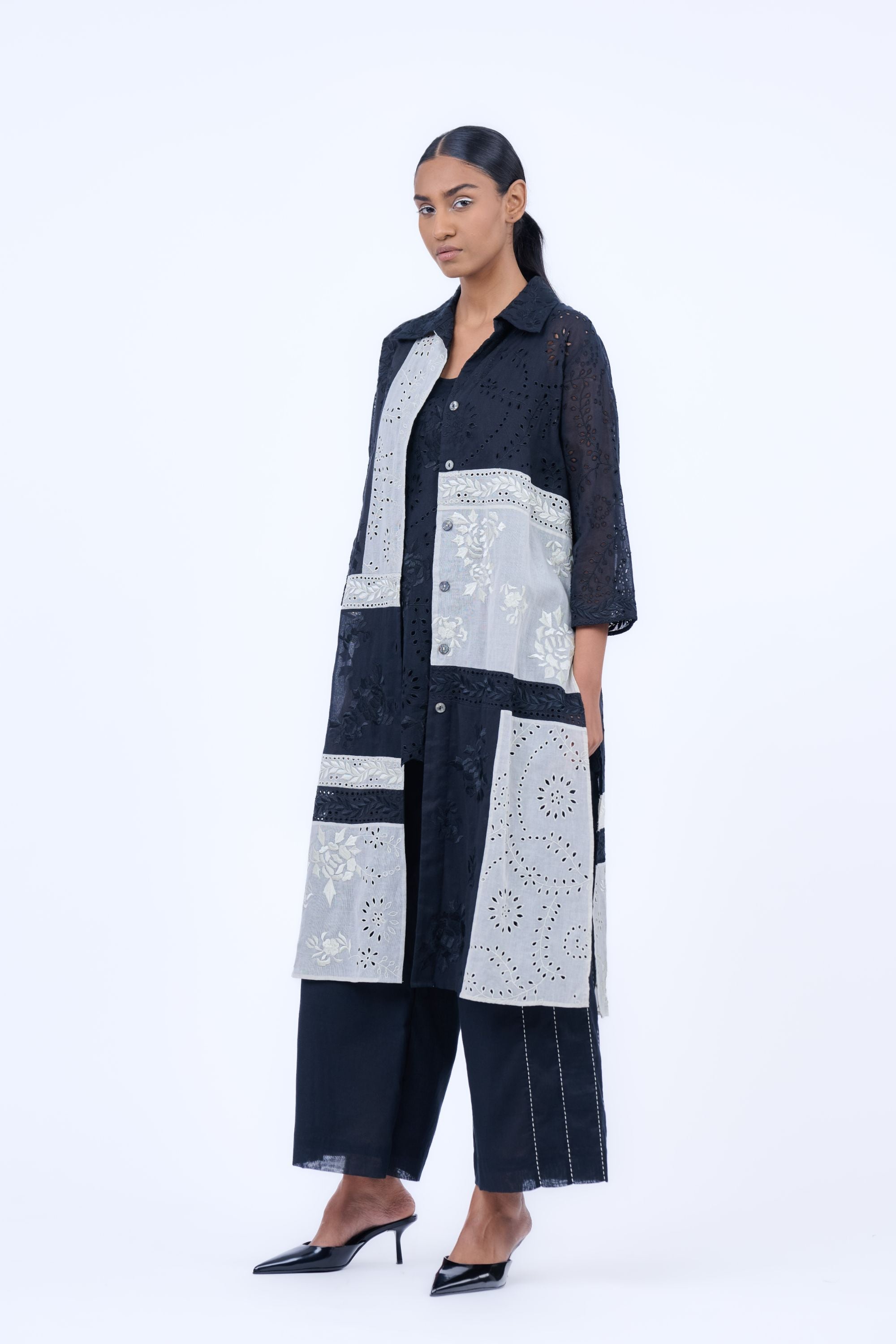 Black Ec Handloom Cotton Pant