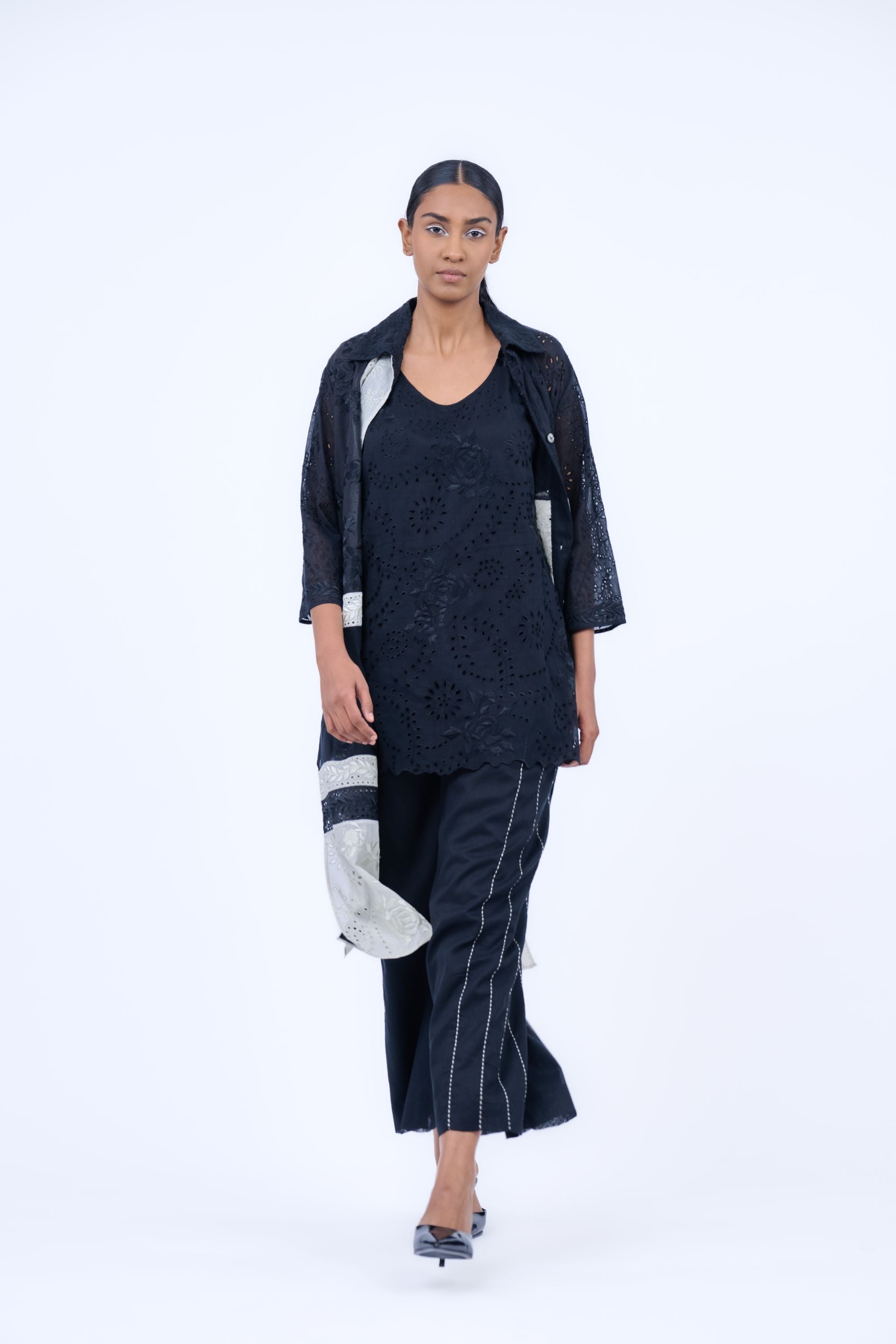 Black Blk Handloom Cotton Tank