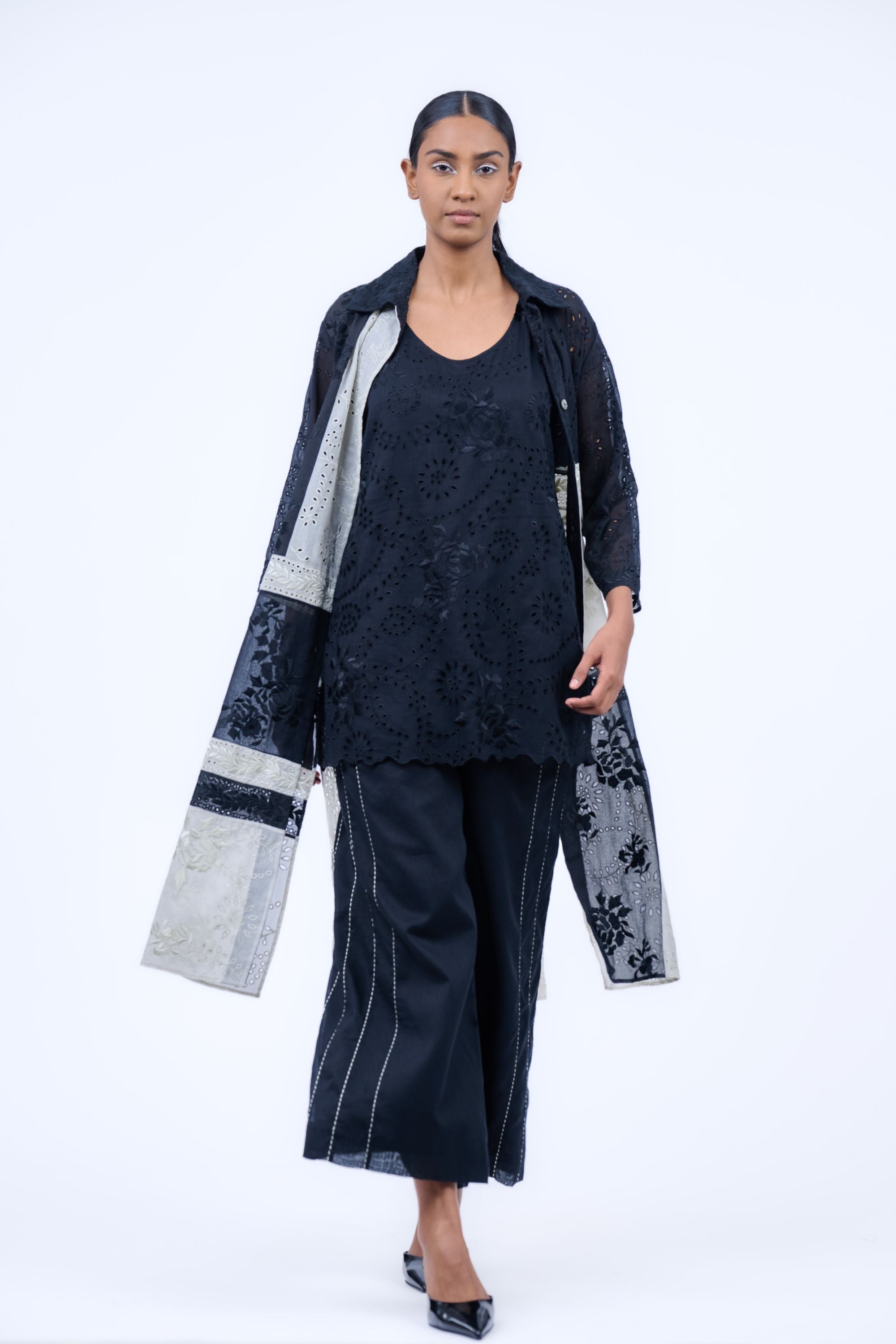 Black Blk Handloom Cotton Tank