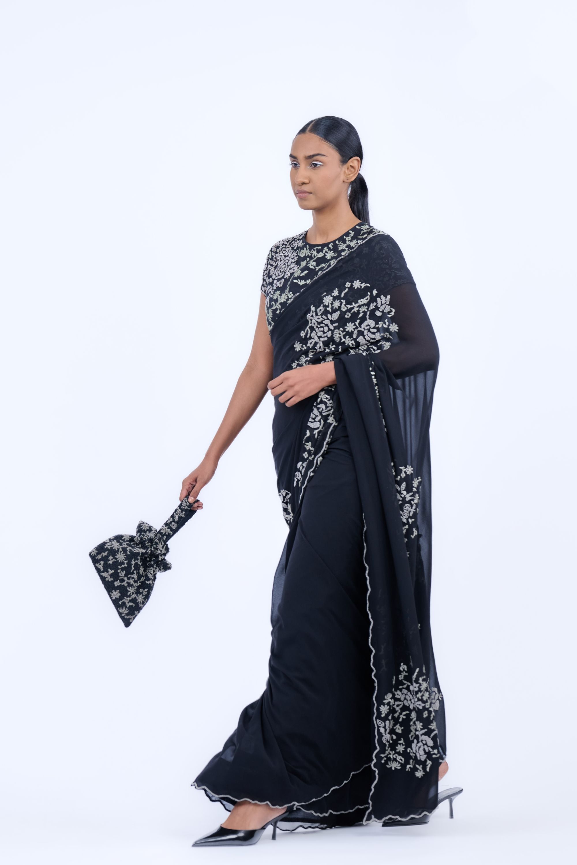 Black Ec Handloom Cotton Bag