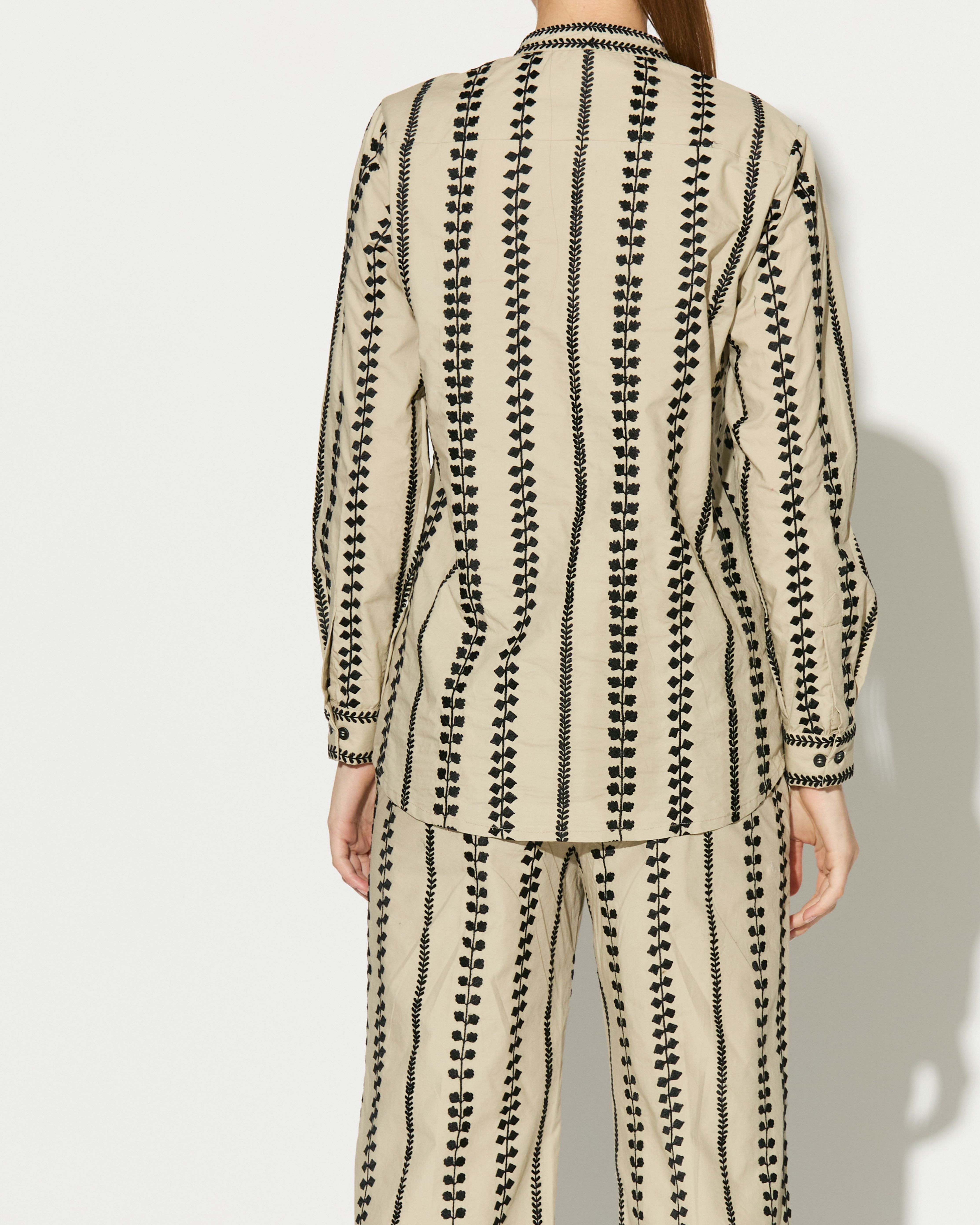 BEIGE EMBROIDERED SHIRT