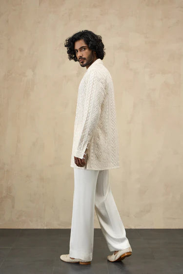 Vertical Dori Full Lupi Button Kurta Shirt Set