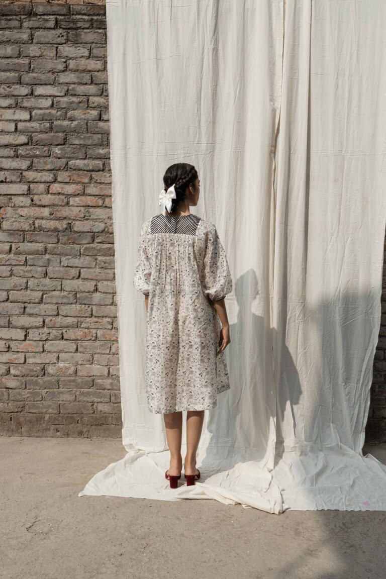 Gardenia Drawstring Dress+slip