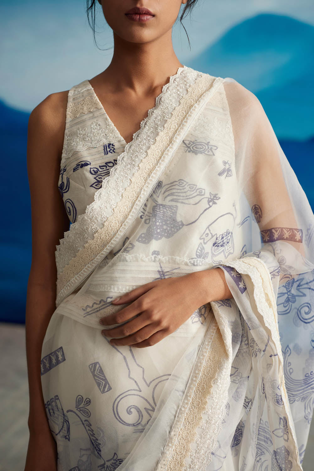 Ambrosia Organza Saree With Peticot